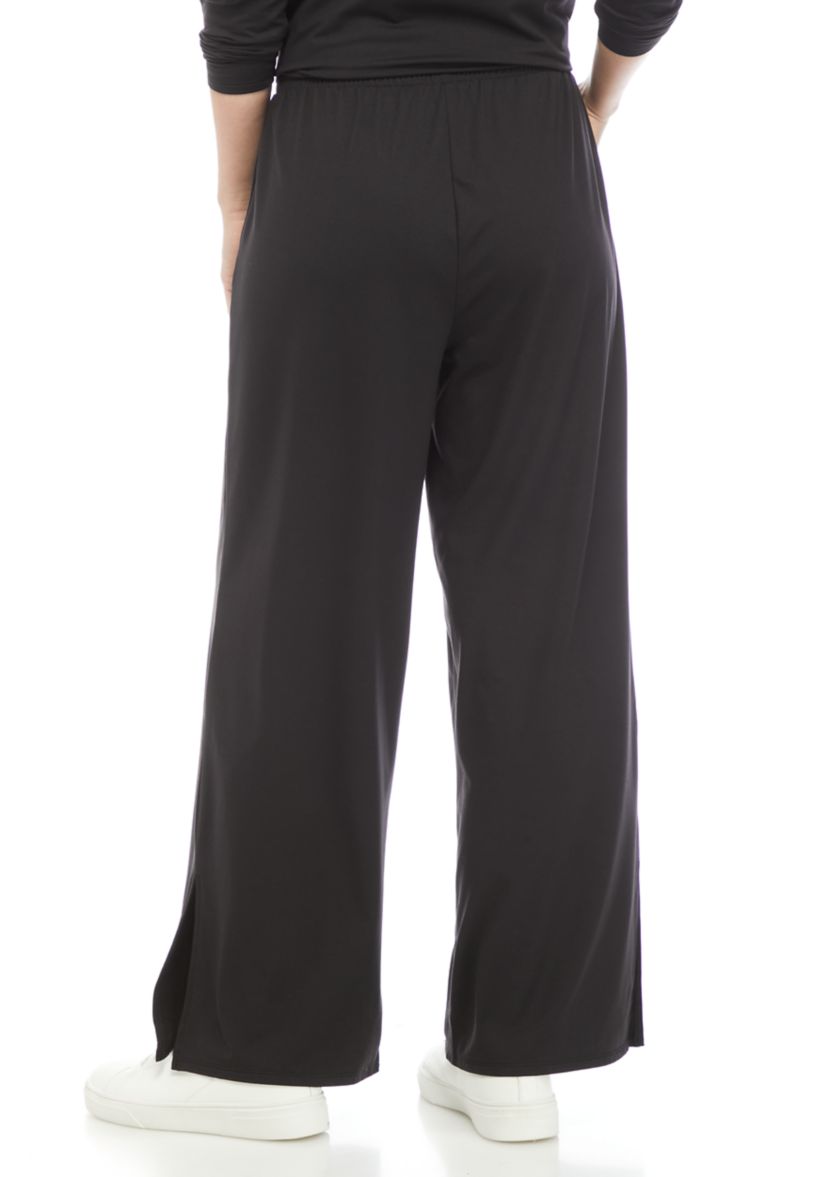 Split Hem Wide Leg Pants 
