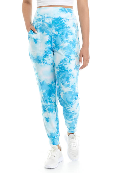 ZELOS All Soft Tie Dye Wide Band Joggers