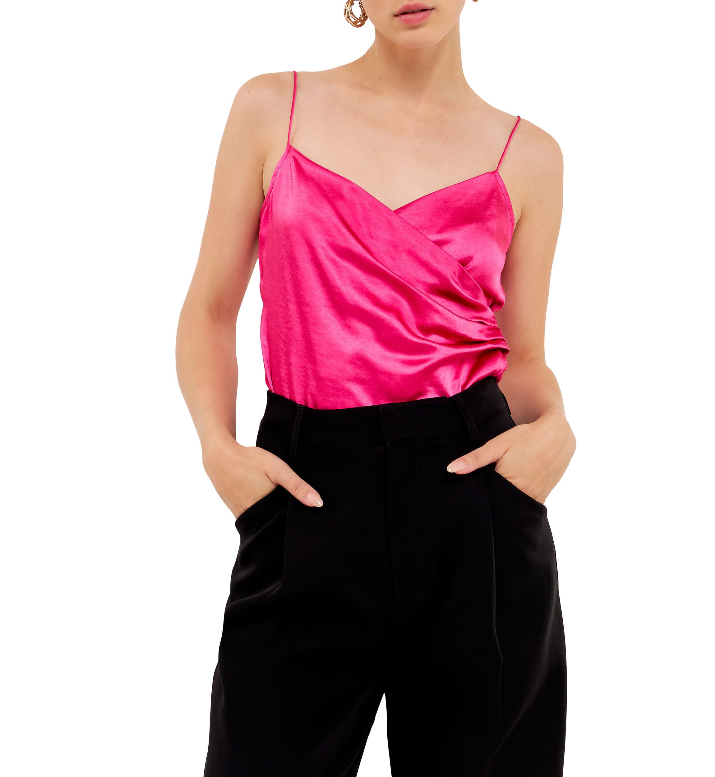 Wrap Over Satin Camisole