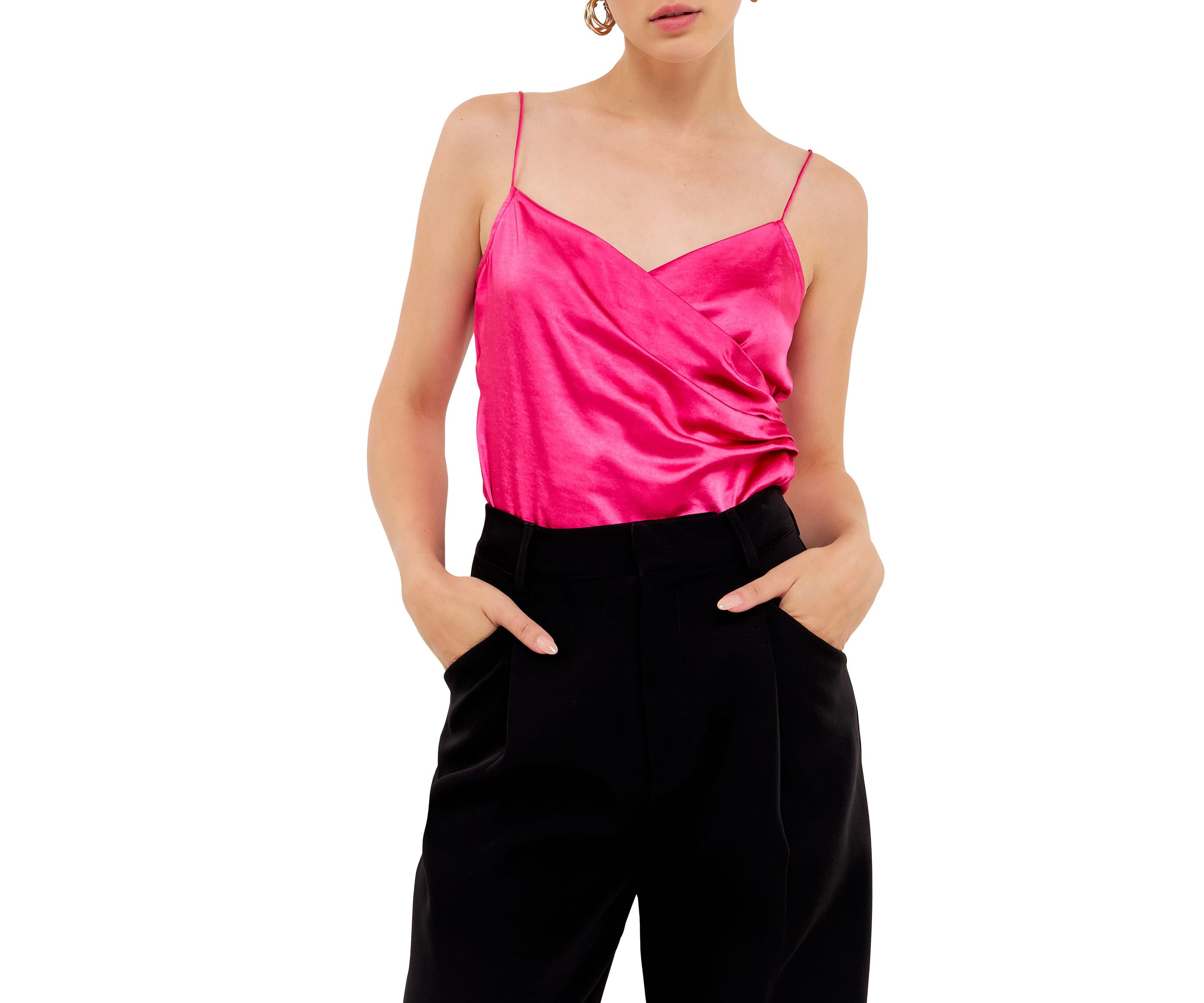 Wrap Over Satin Camisole