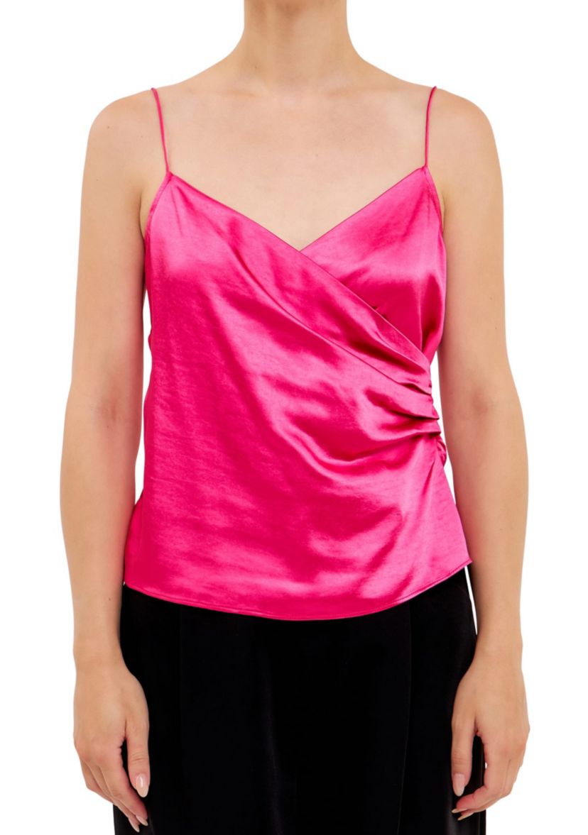 Wrap Over Satin Camisole