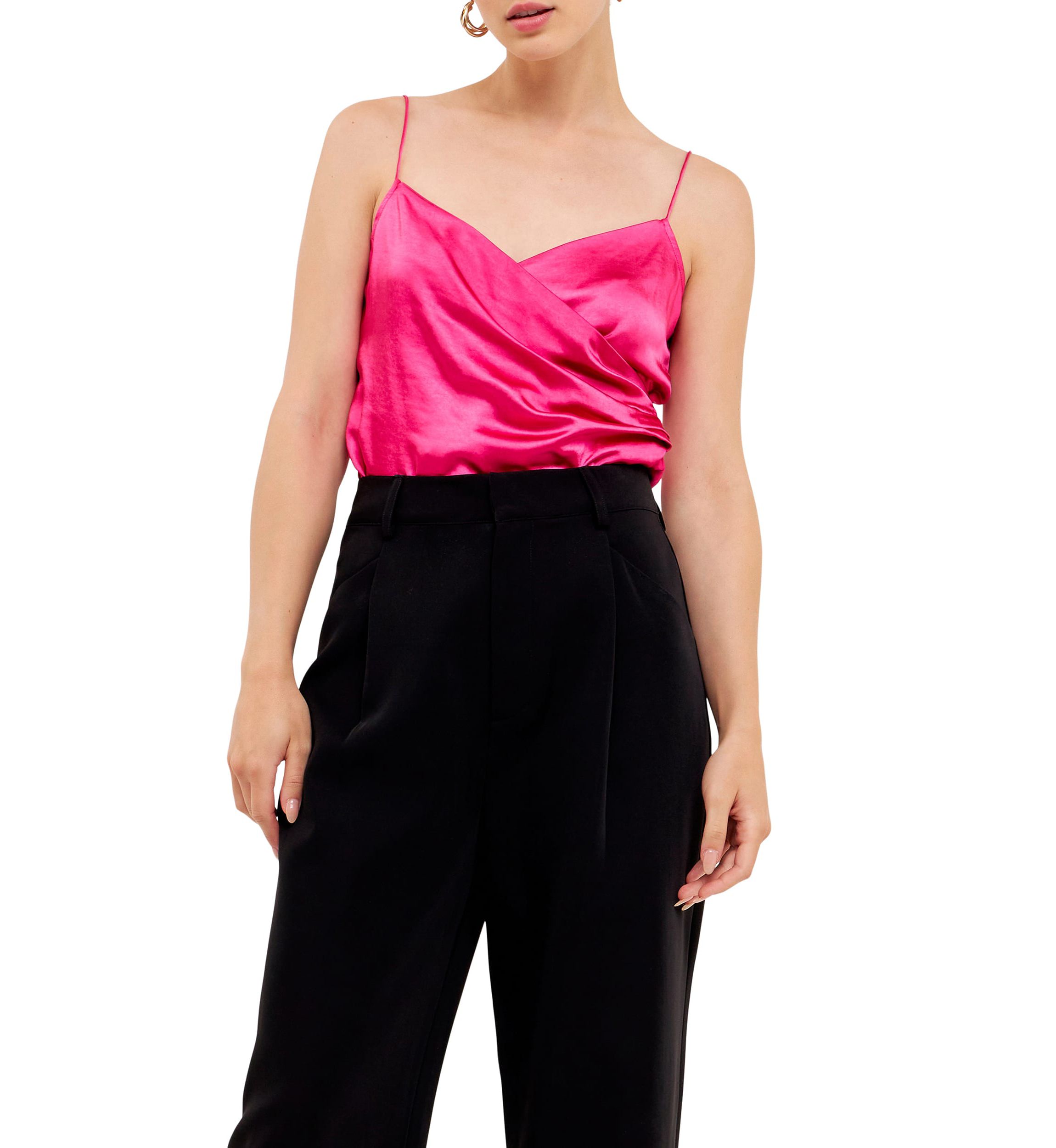 Wrap Over Satin Camisole