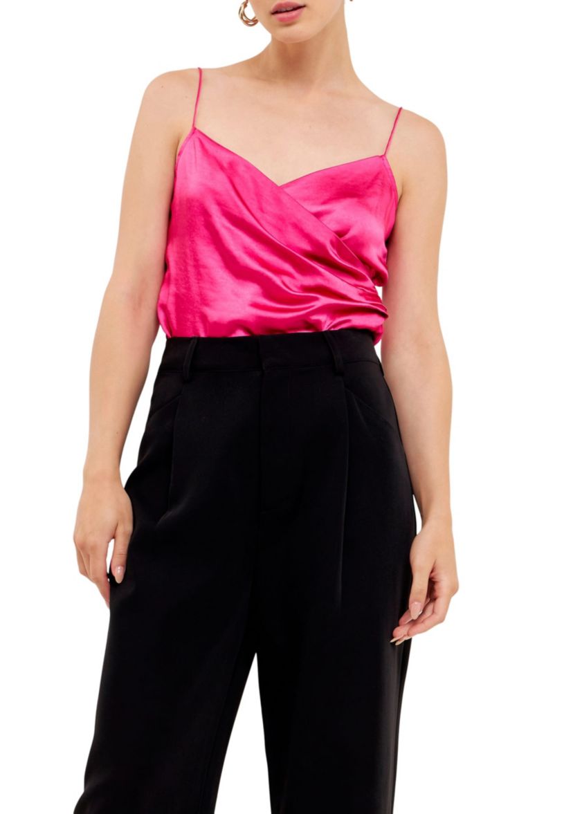 Wrap Over Satin Camisole