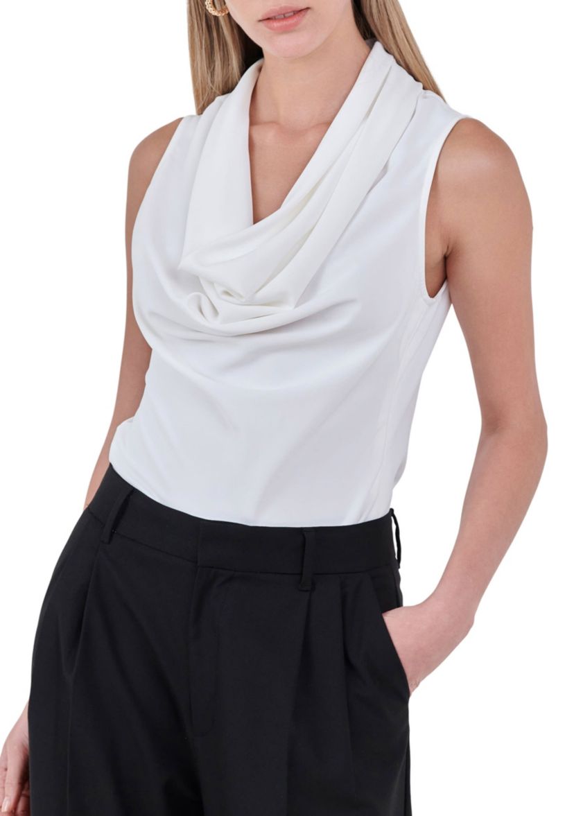 Flowy Neckline Sleeveless Top