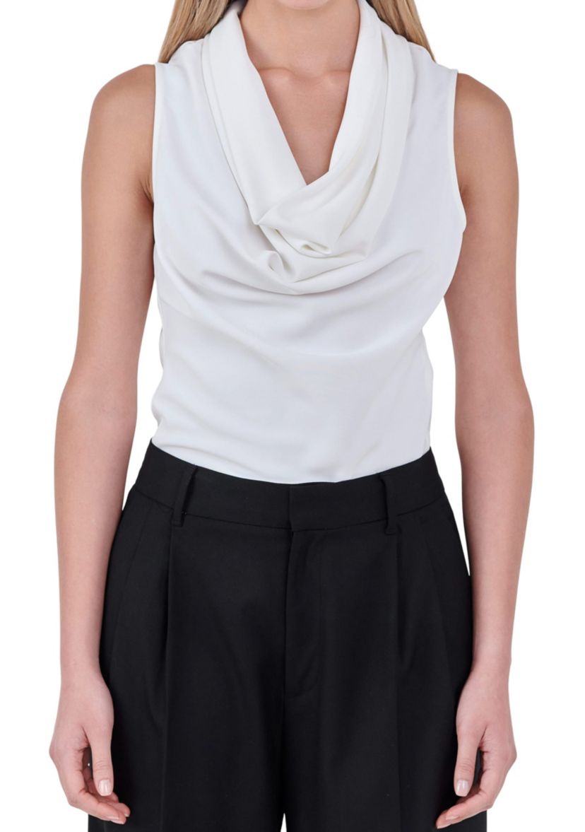 Flowy Neckline Sleeveless Top