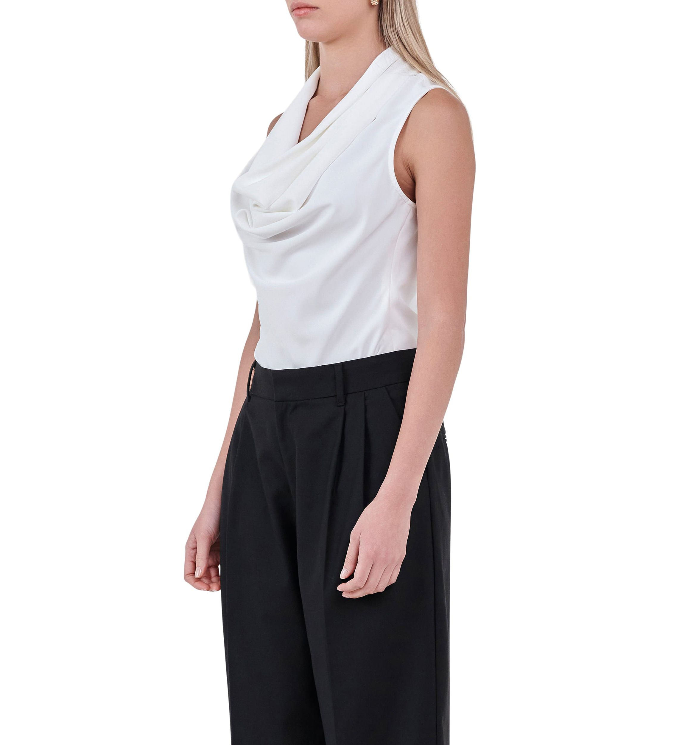 Flowy Neckline Sleeveless Top