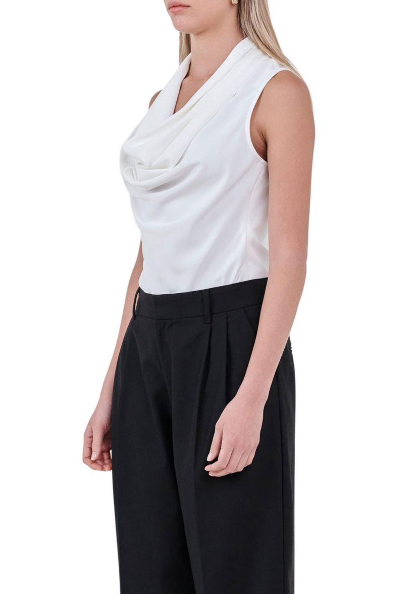 Flowy Neckline Sleeveless Top