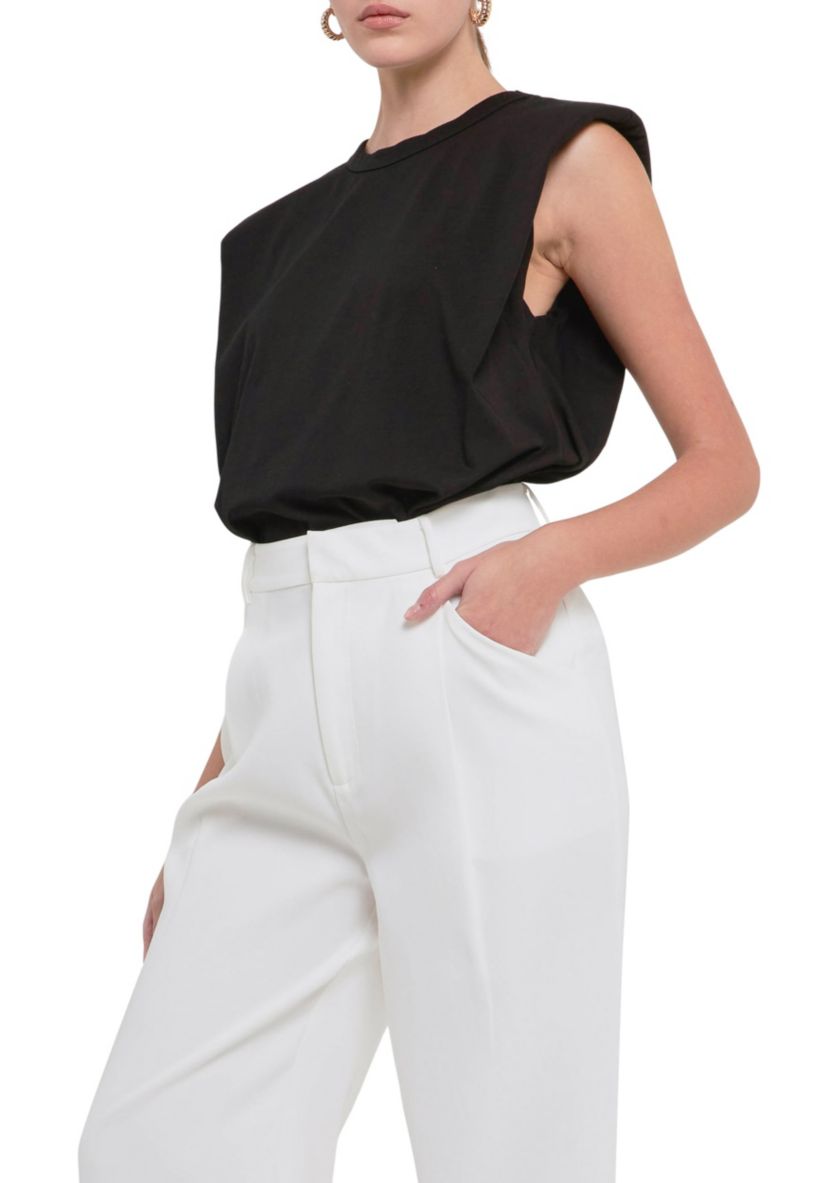 Womens Padded Shoulder T-Shirt
