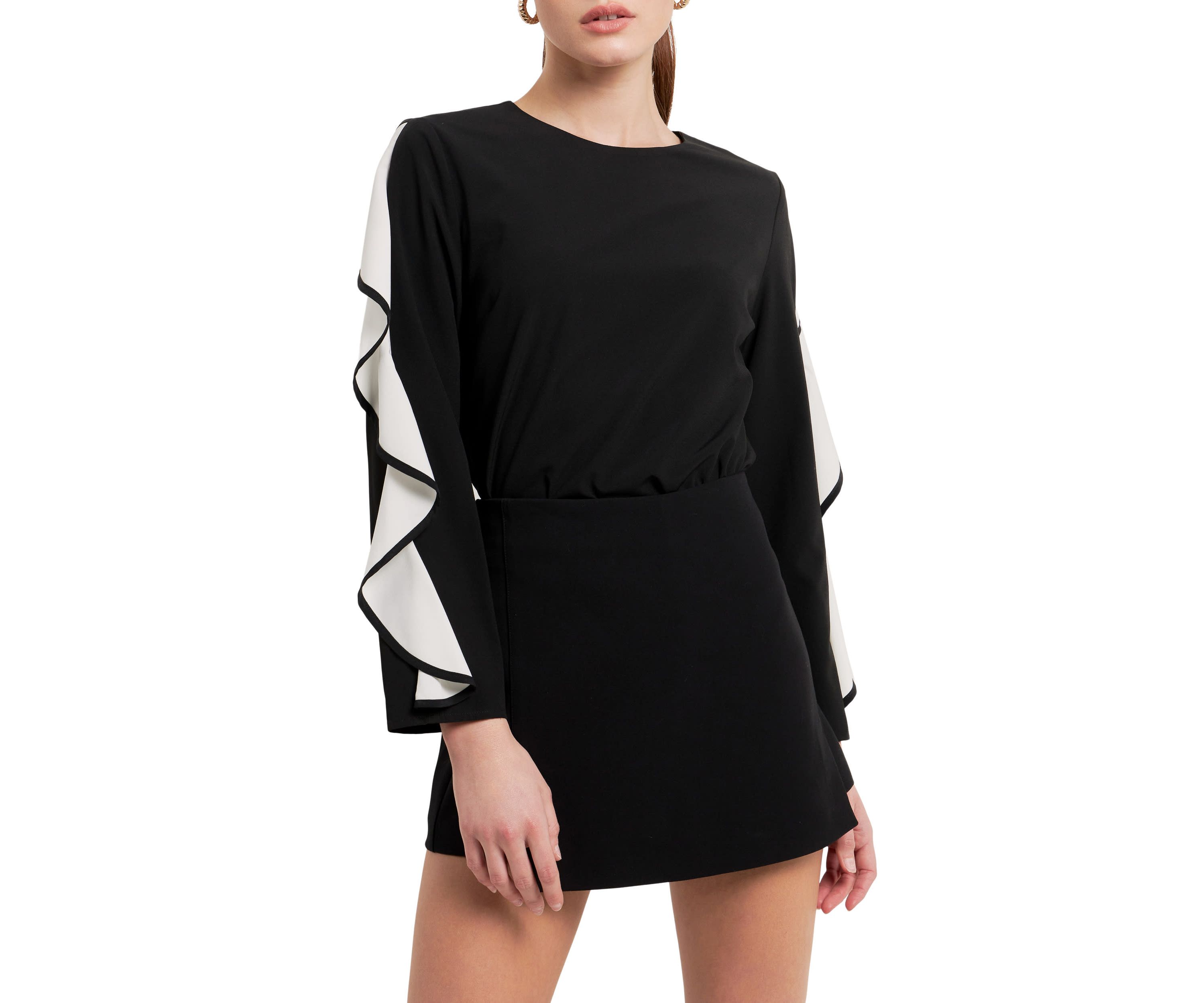 Cascading Ruffle Blouse