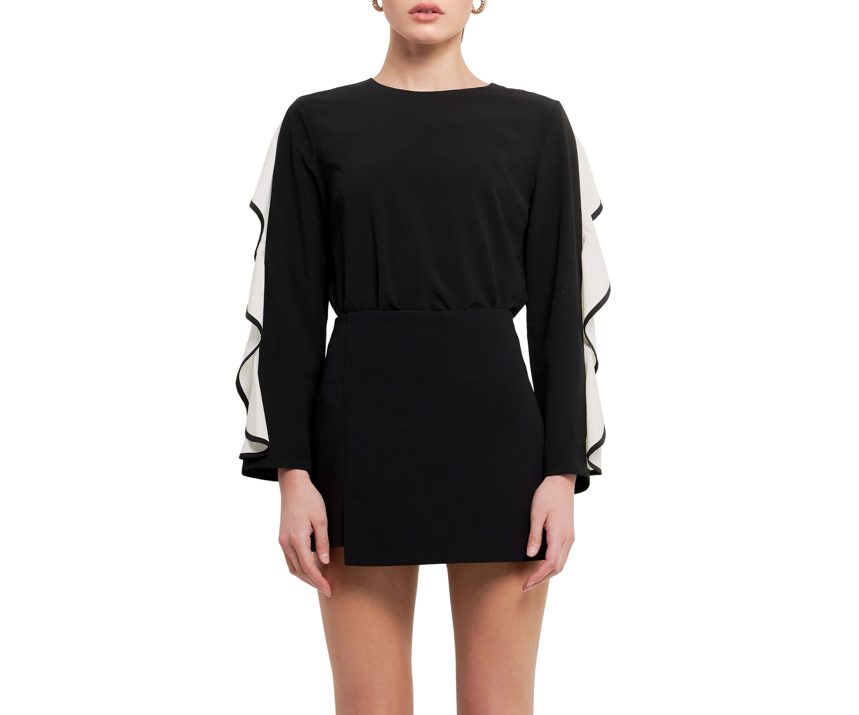 Cascading Ruffle Blouse