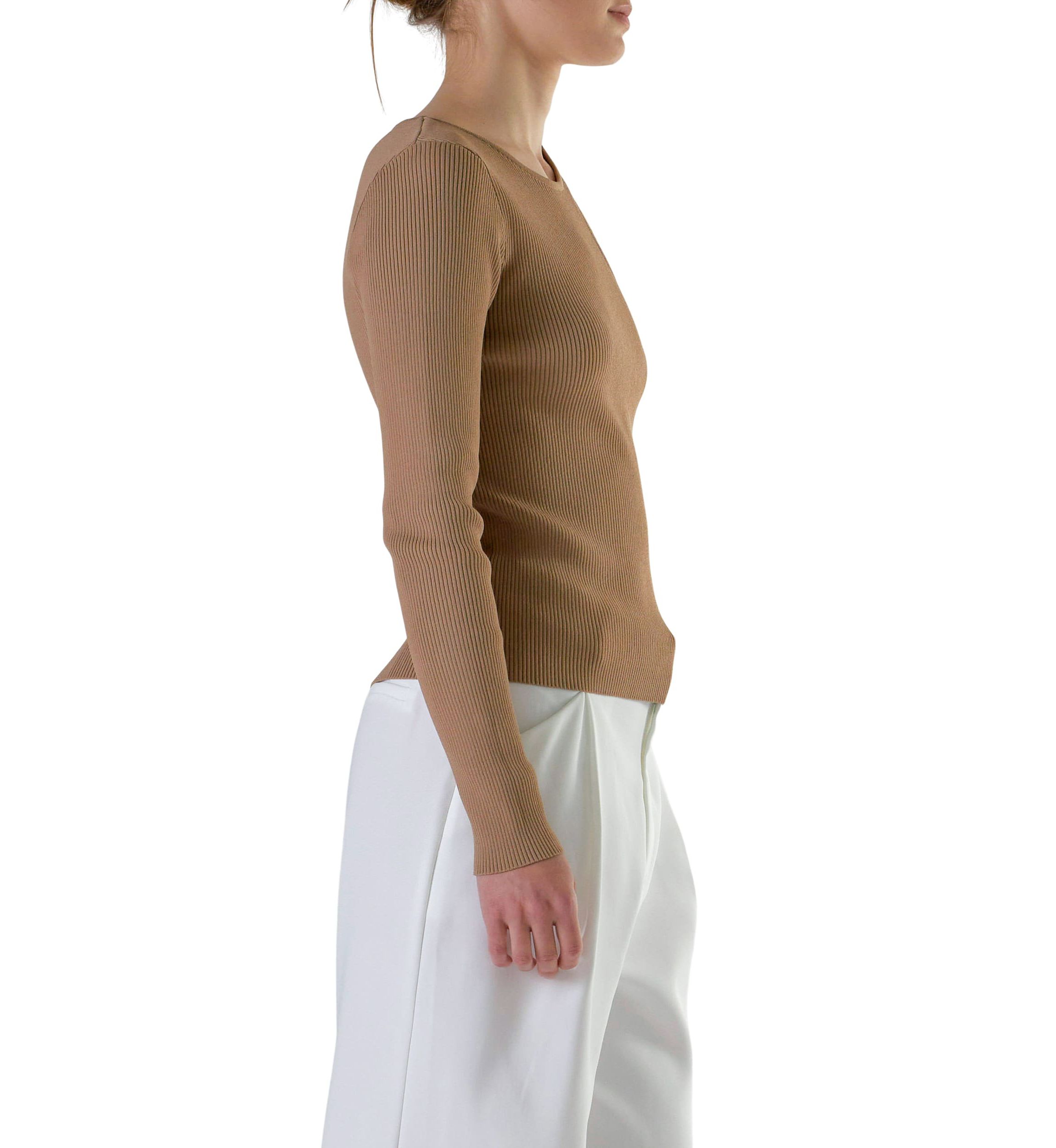 Cut Out One Shoulder Knit Top