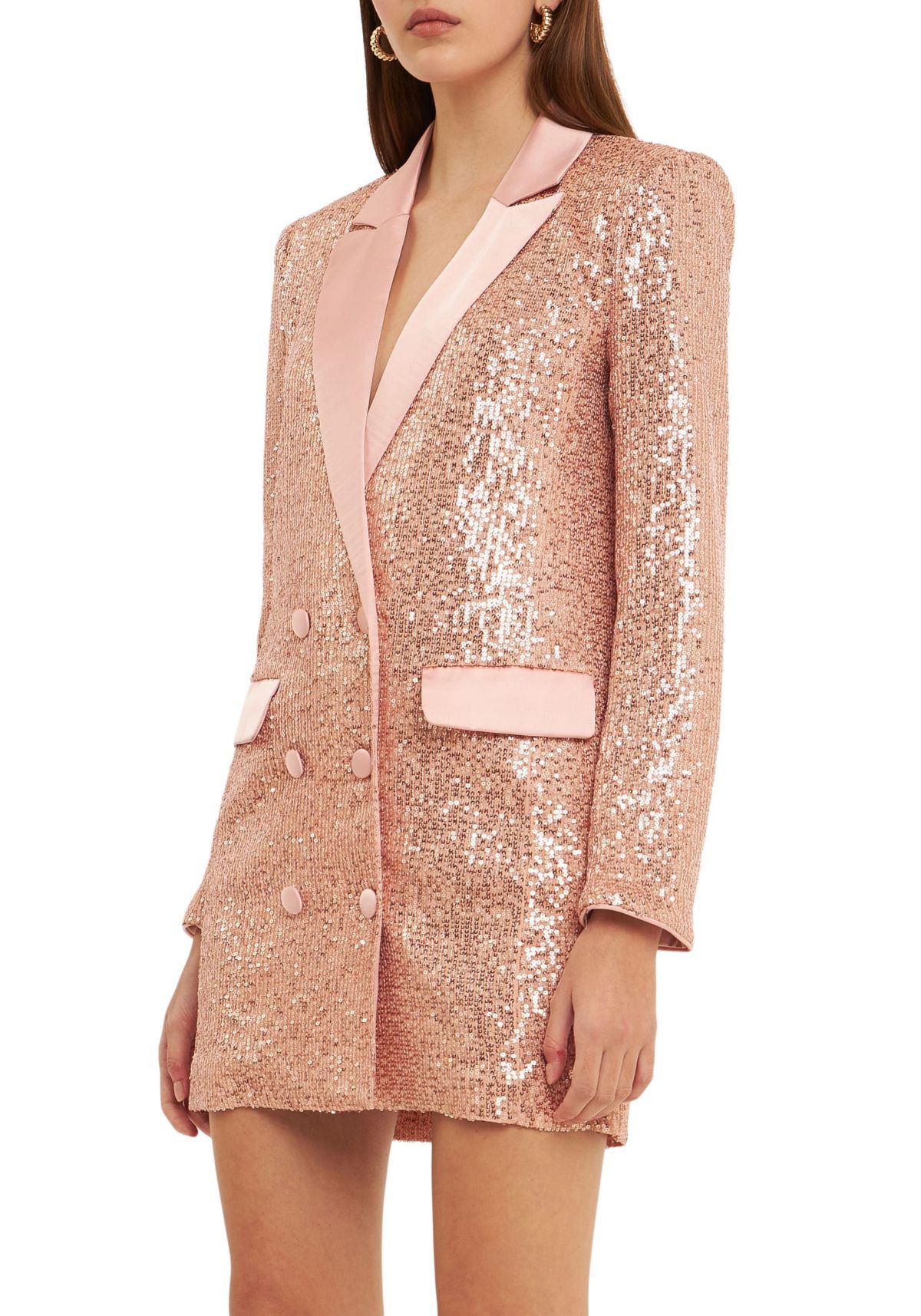 Sequins Belted Blazer