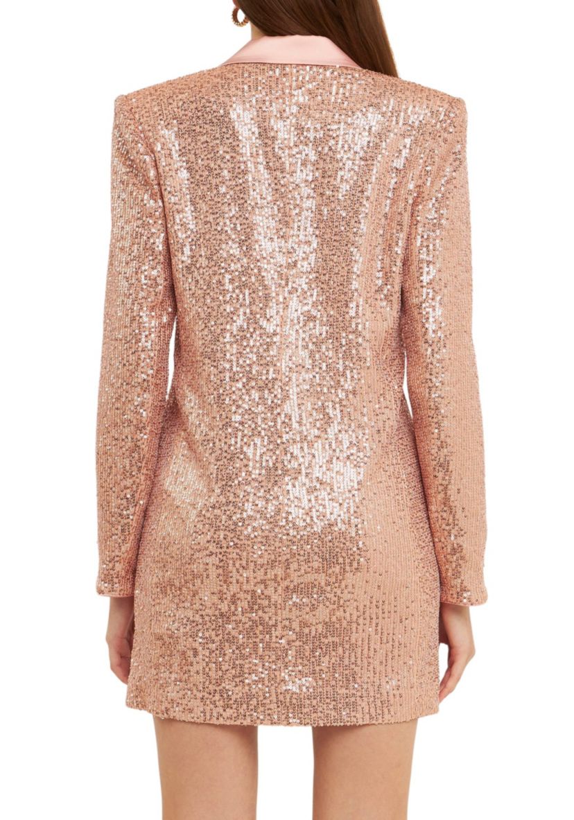 Sequins Belted Blazer