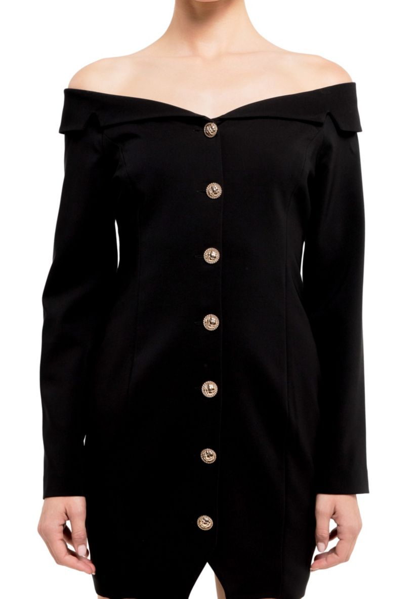 Off the Shoulder Blazer Dress