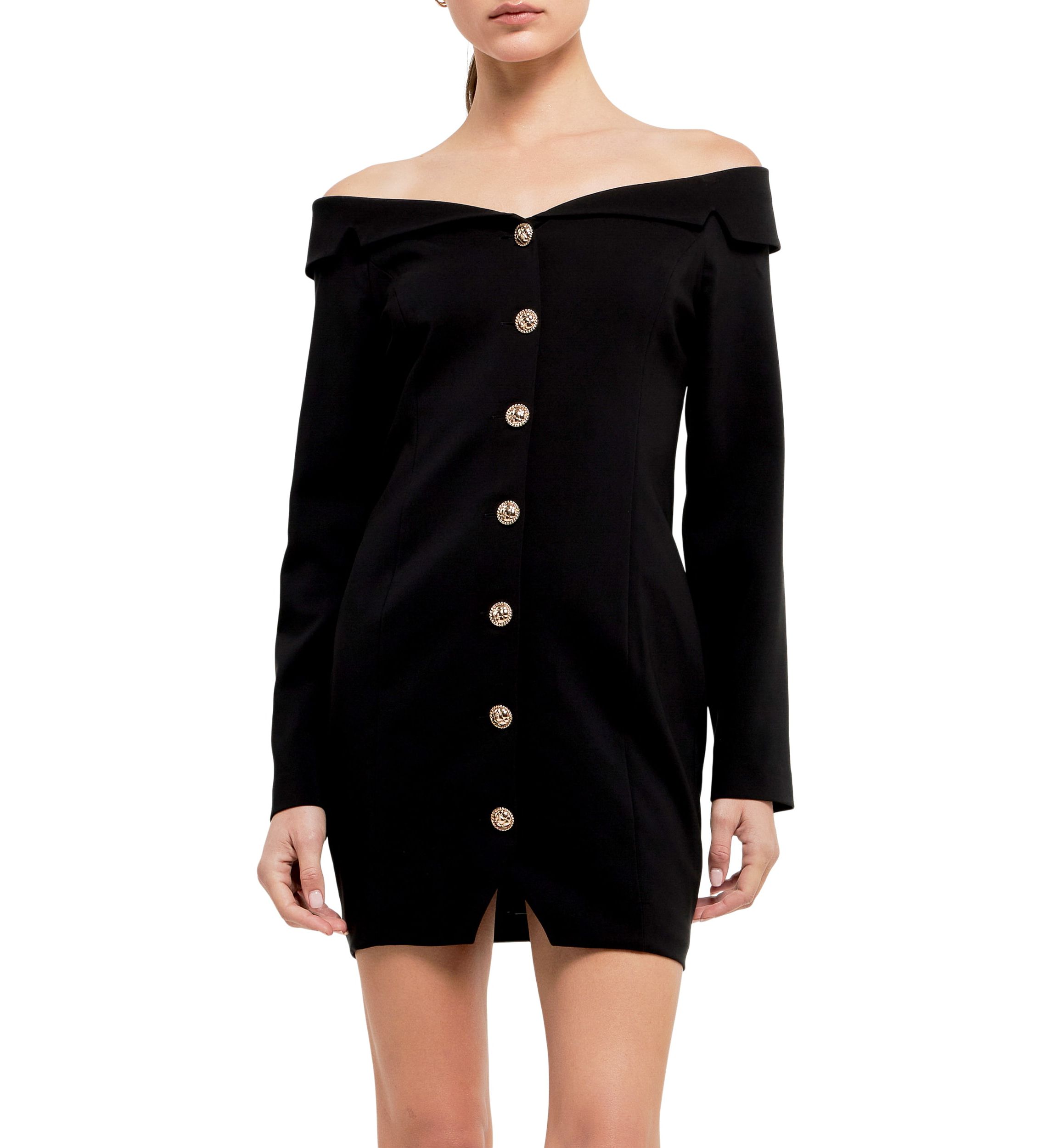 Off the Shoulder Blazer Dress
