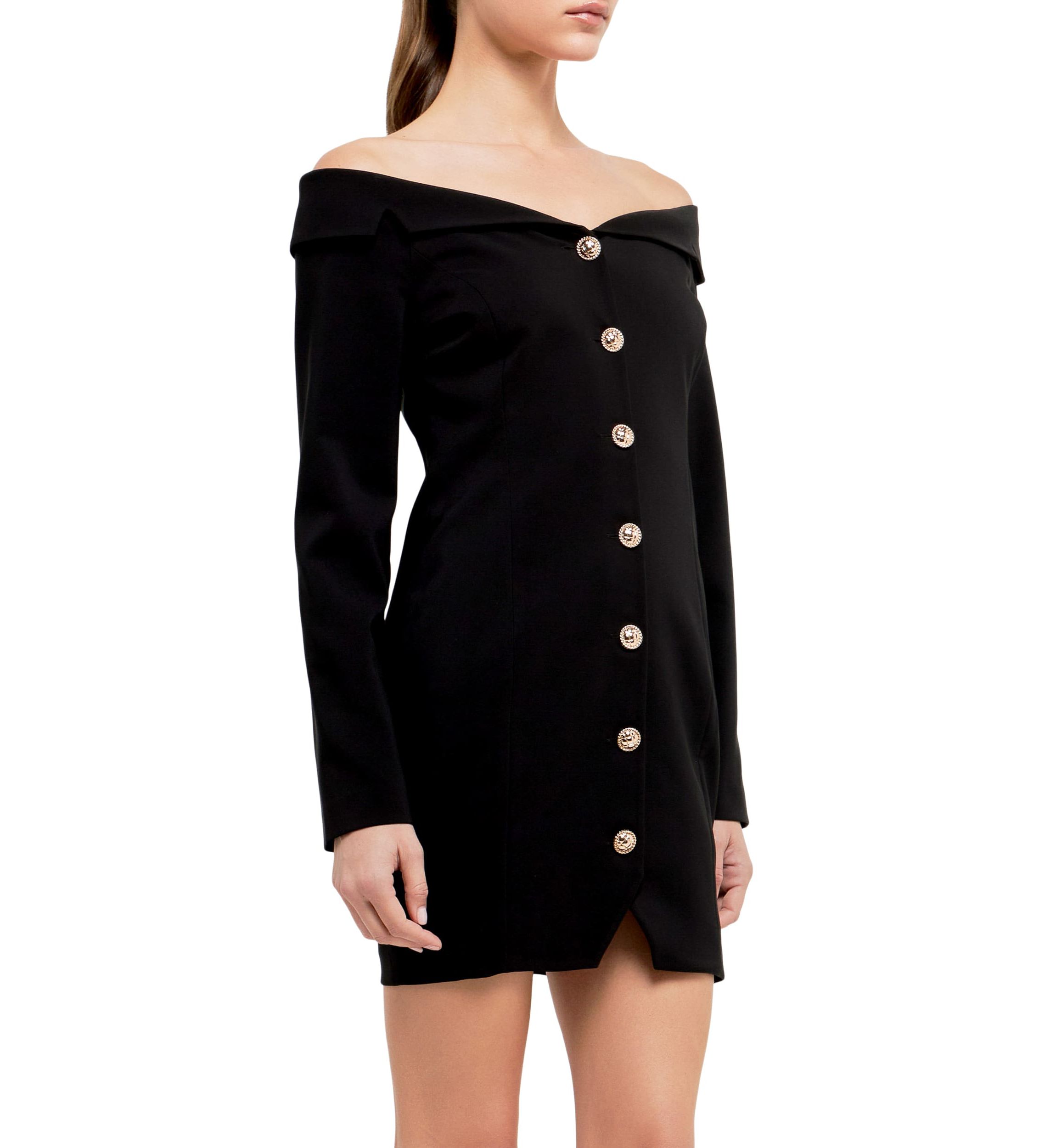 Off the Shoulder Blazer Dress