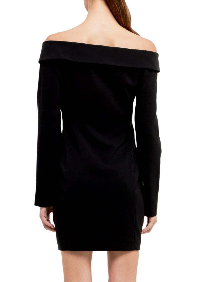 Off the Shoulder Blazer Dress