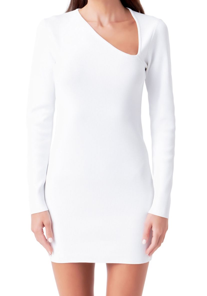 Cut out Long Sleeve Mini Dress