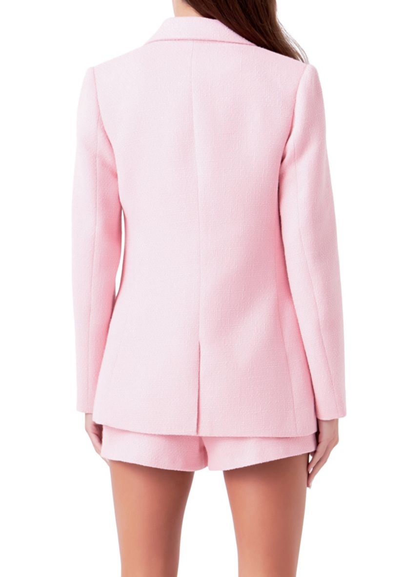 Tweed Single Breast Blazer