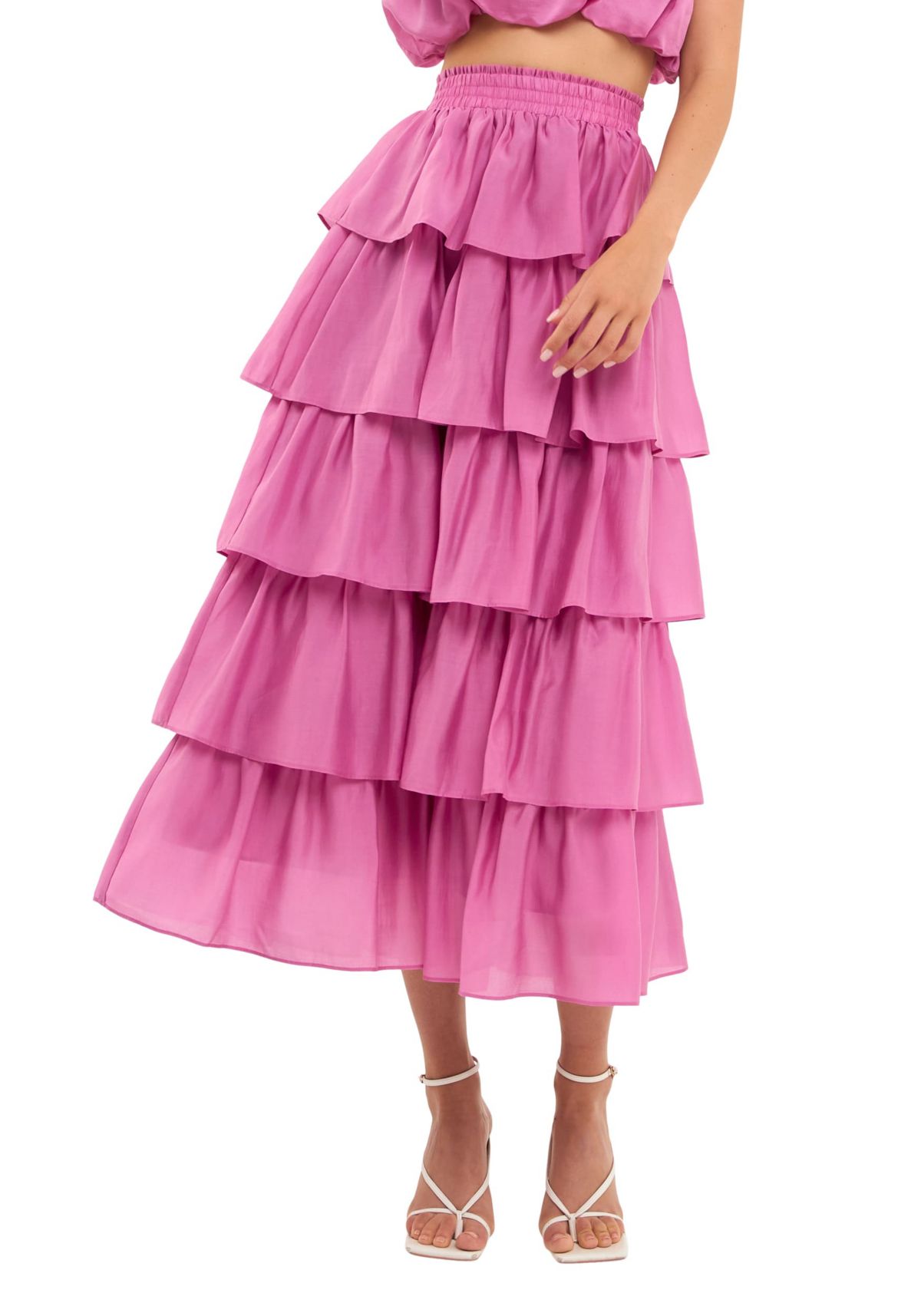 Tiered Midi Skirt