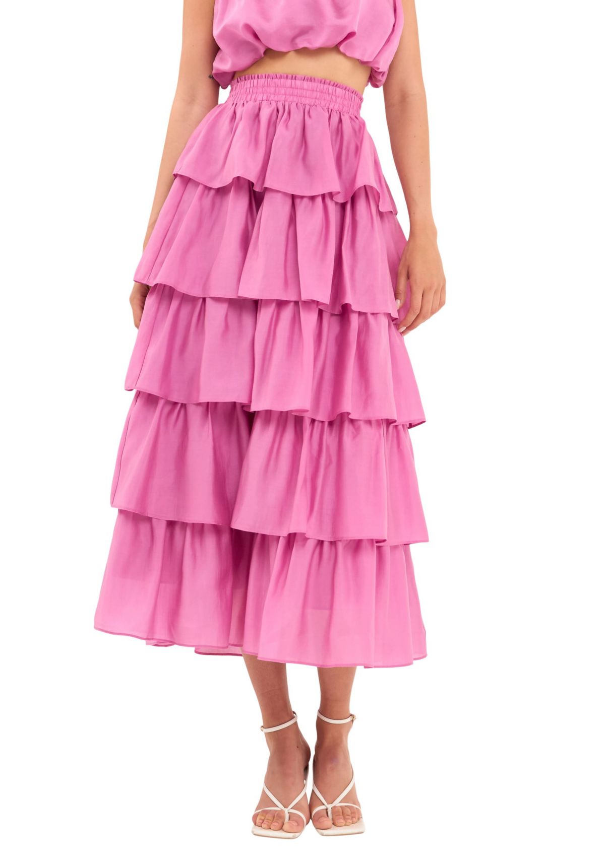 Tiered Midi Skirt