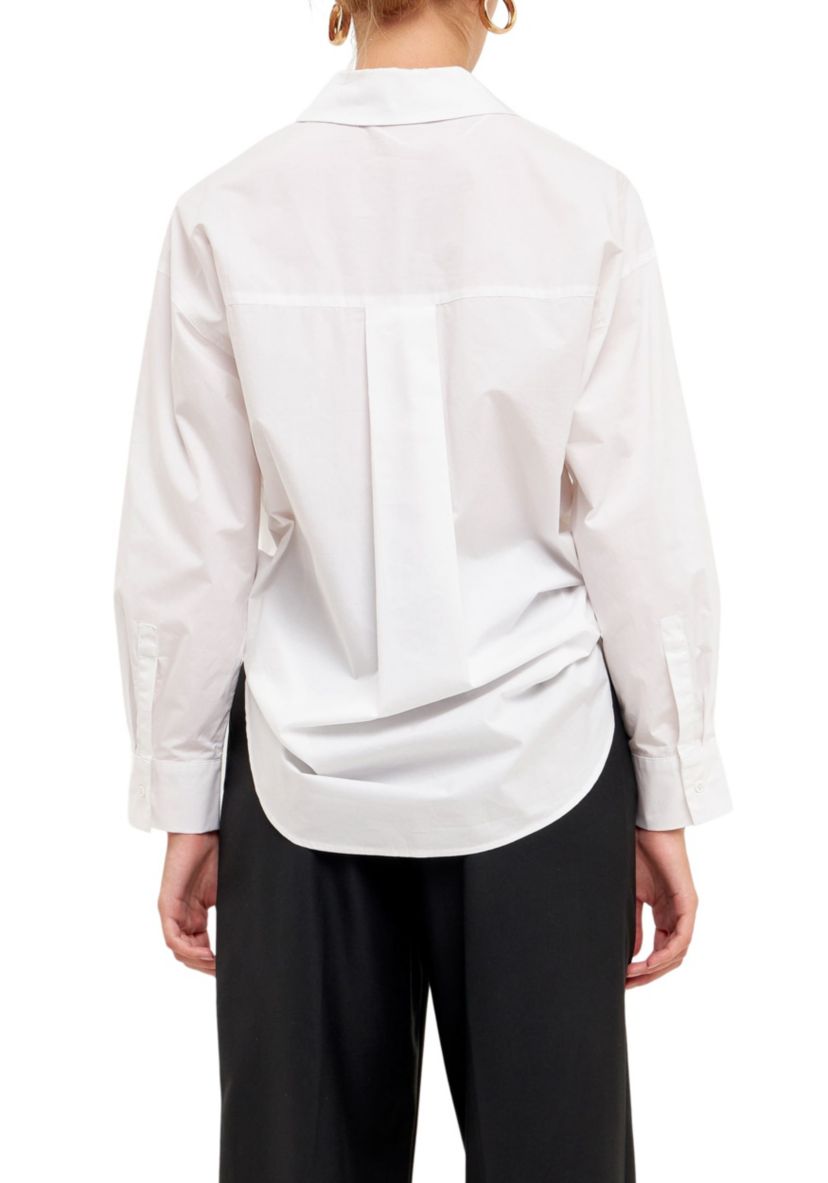 Sequins & Beads Trim Shirt