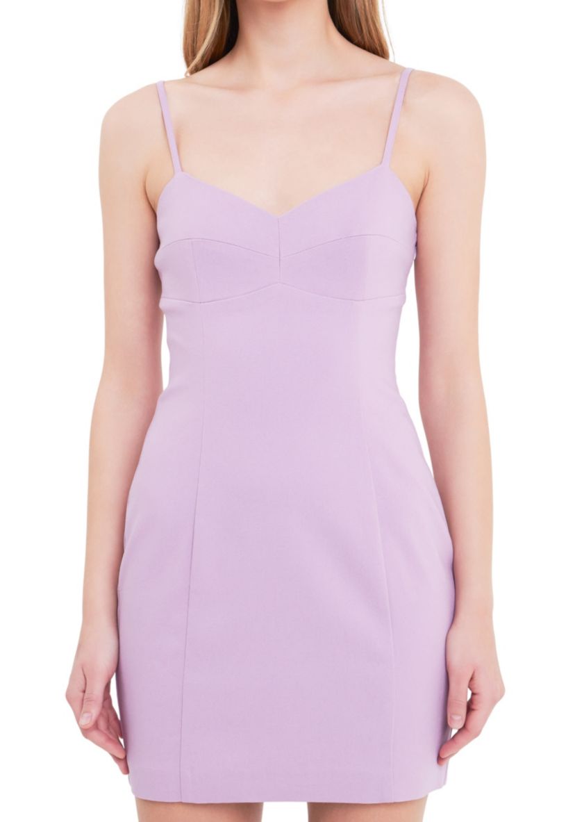 Stretch Fabric Fitted Mini Dress