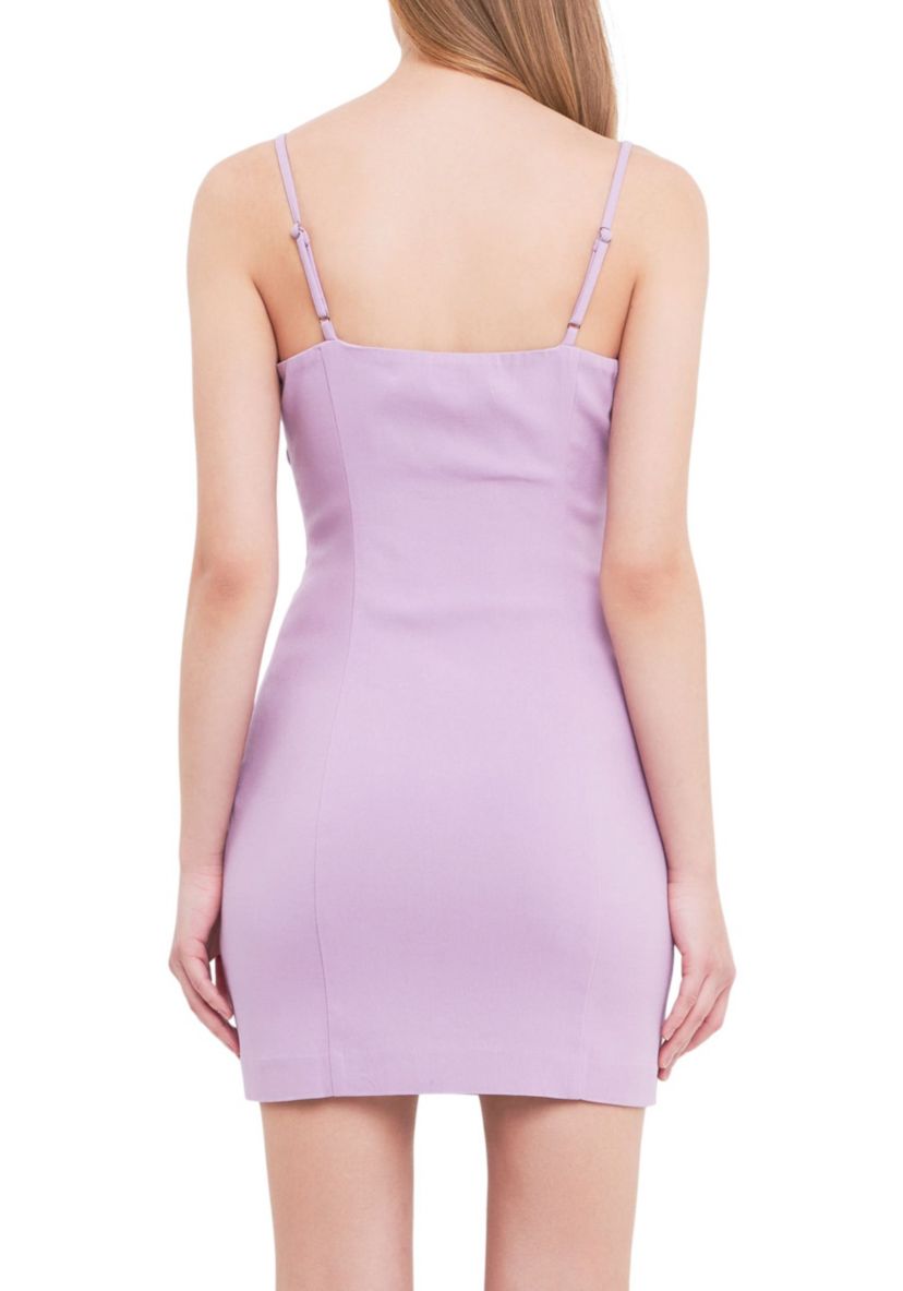Stretch Fabric Fitted Mini Dress