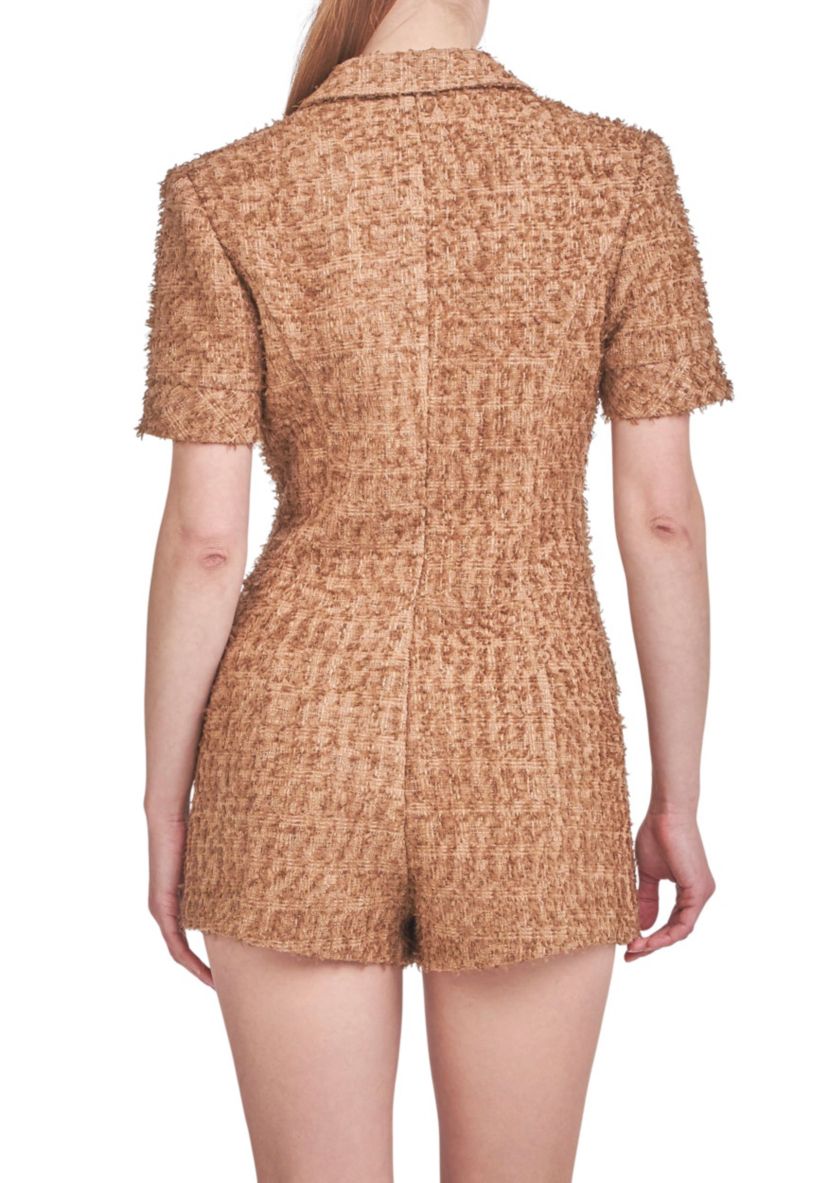 Short Sleeve Tweed Romper