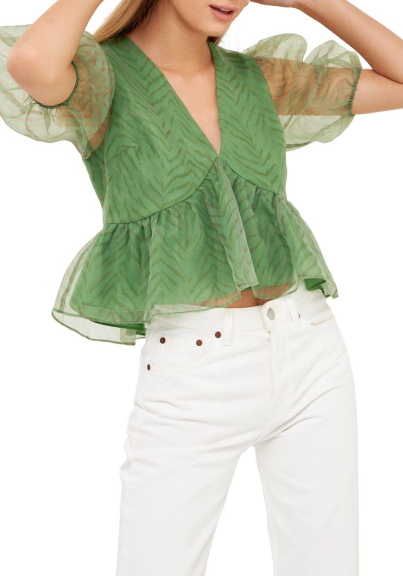 Organza Zebra Top