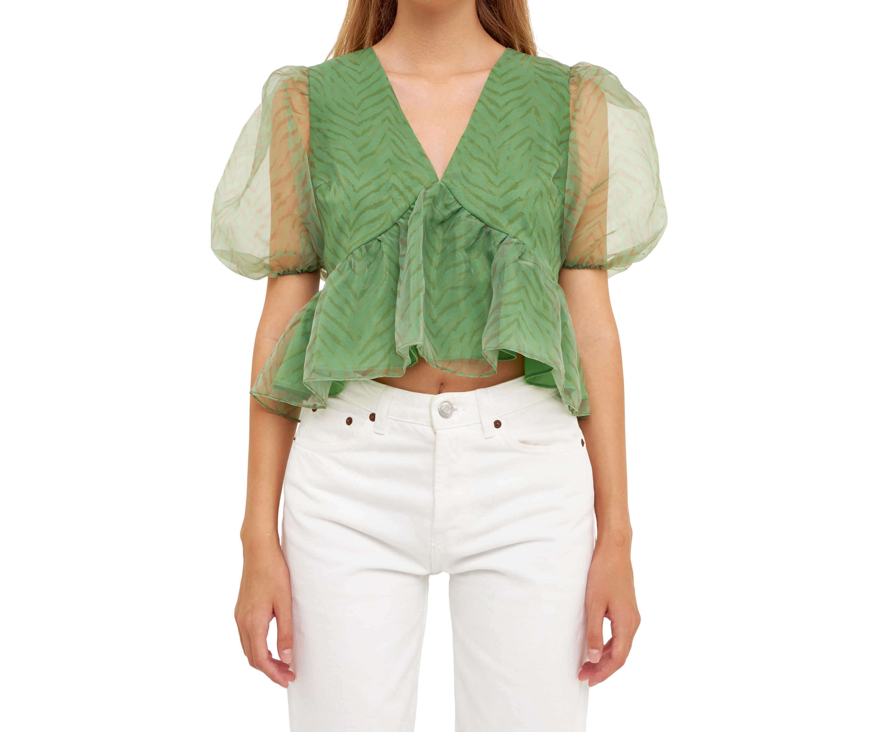 Organza Zebra Top