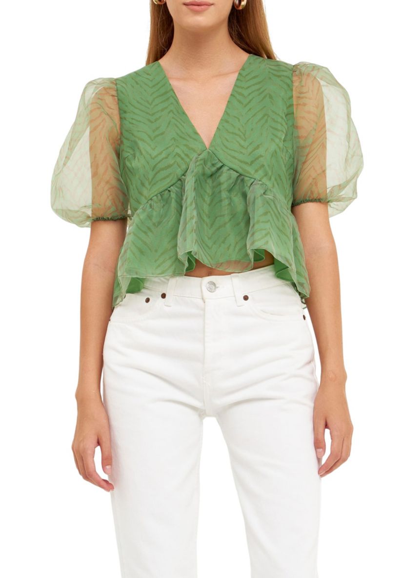 Organza Zebra Top