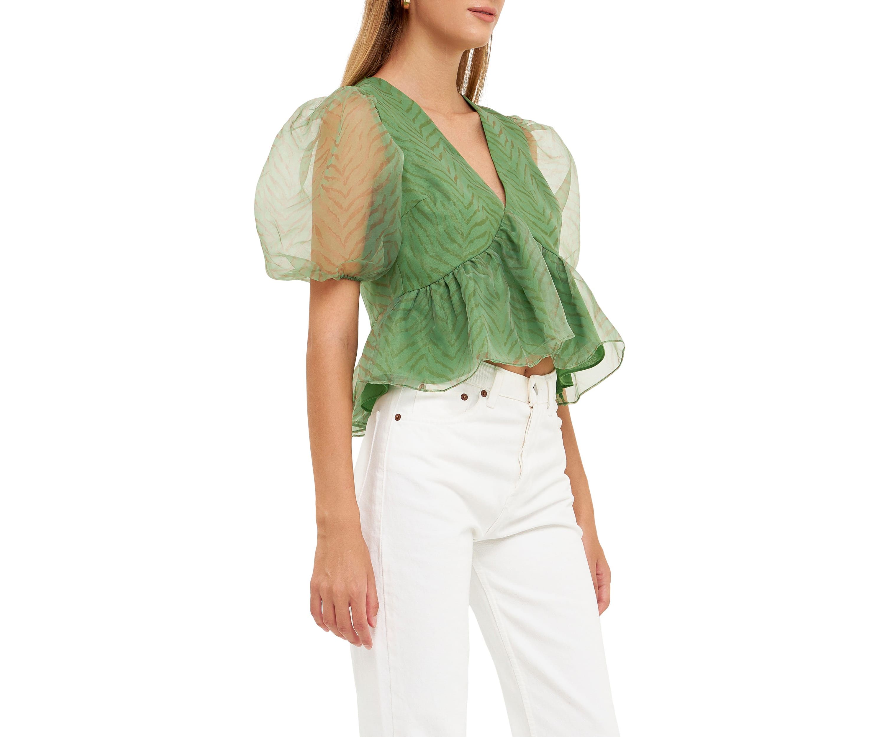 Organza Zebra Top