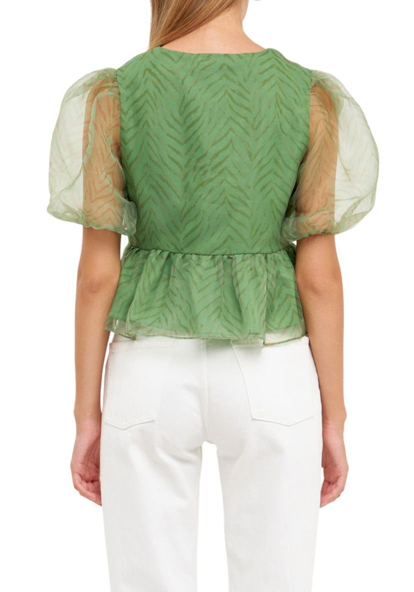 Organza Zebra Top