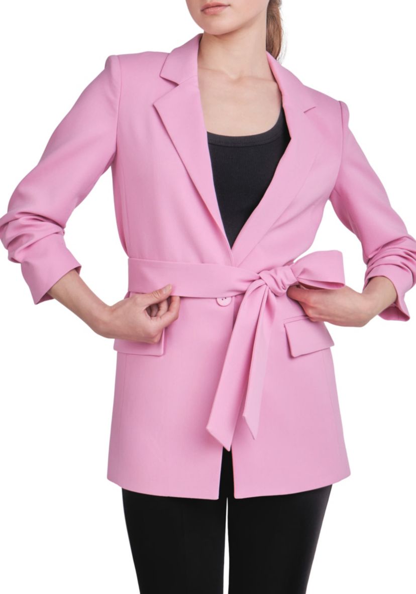 Sleeve Cinched 3/4 Blazer