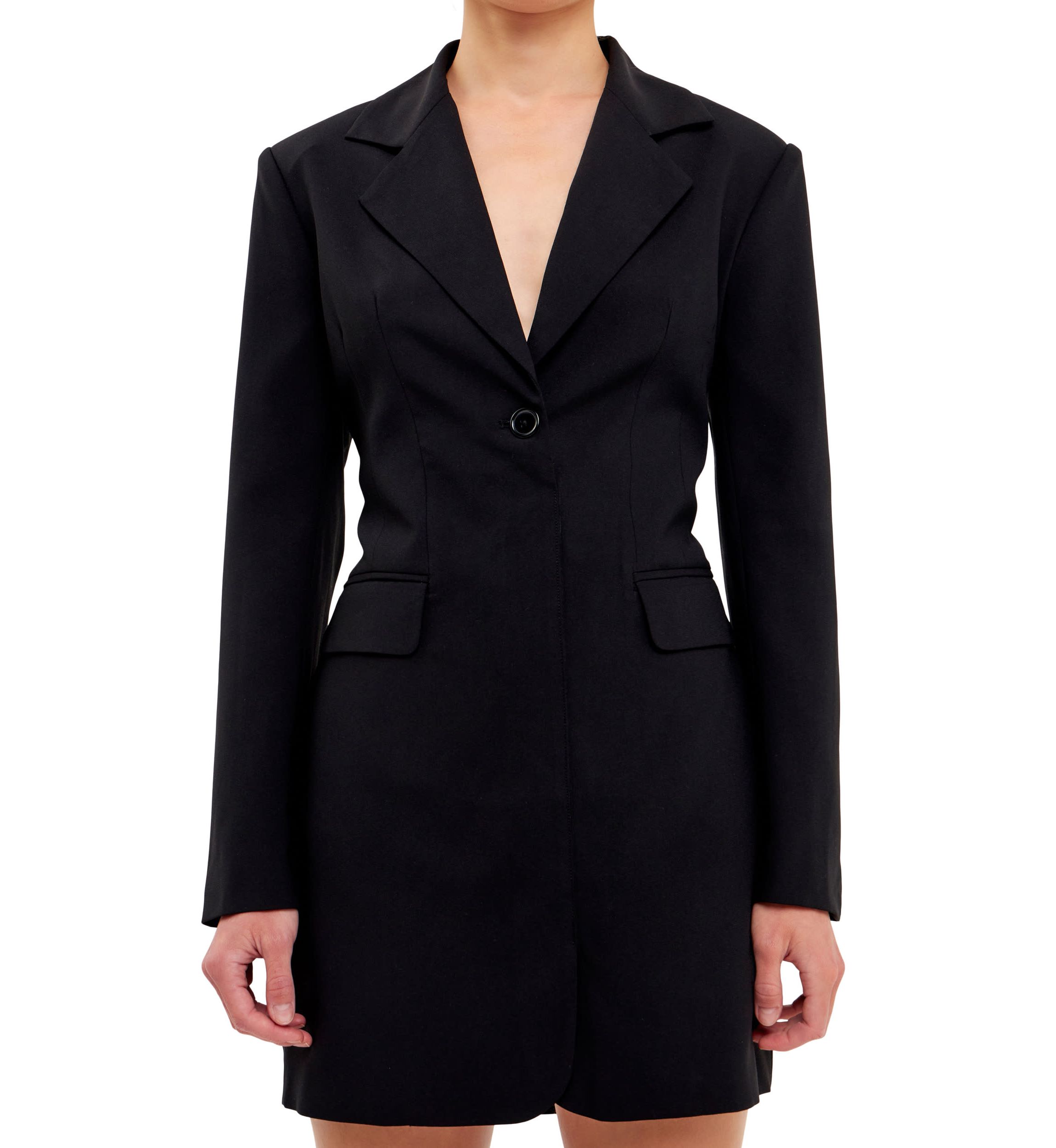 Collared Dress with Open Back Detail