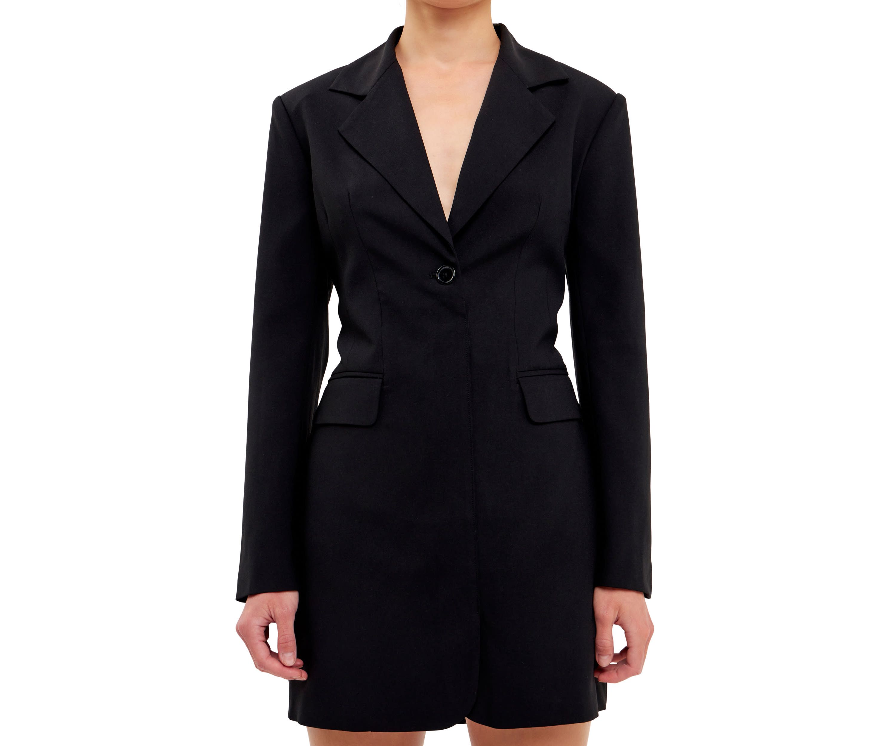 Collared Dress with Open Back Detail