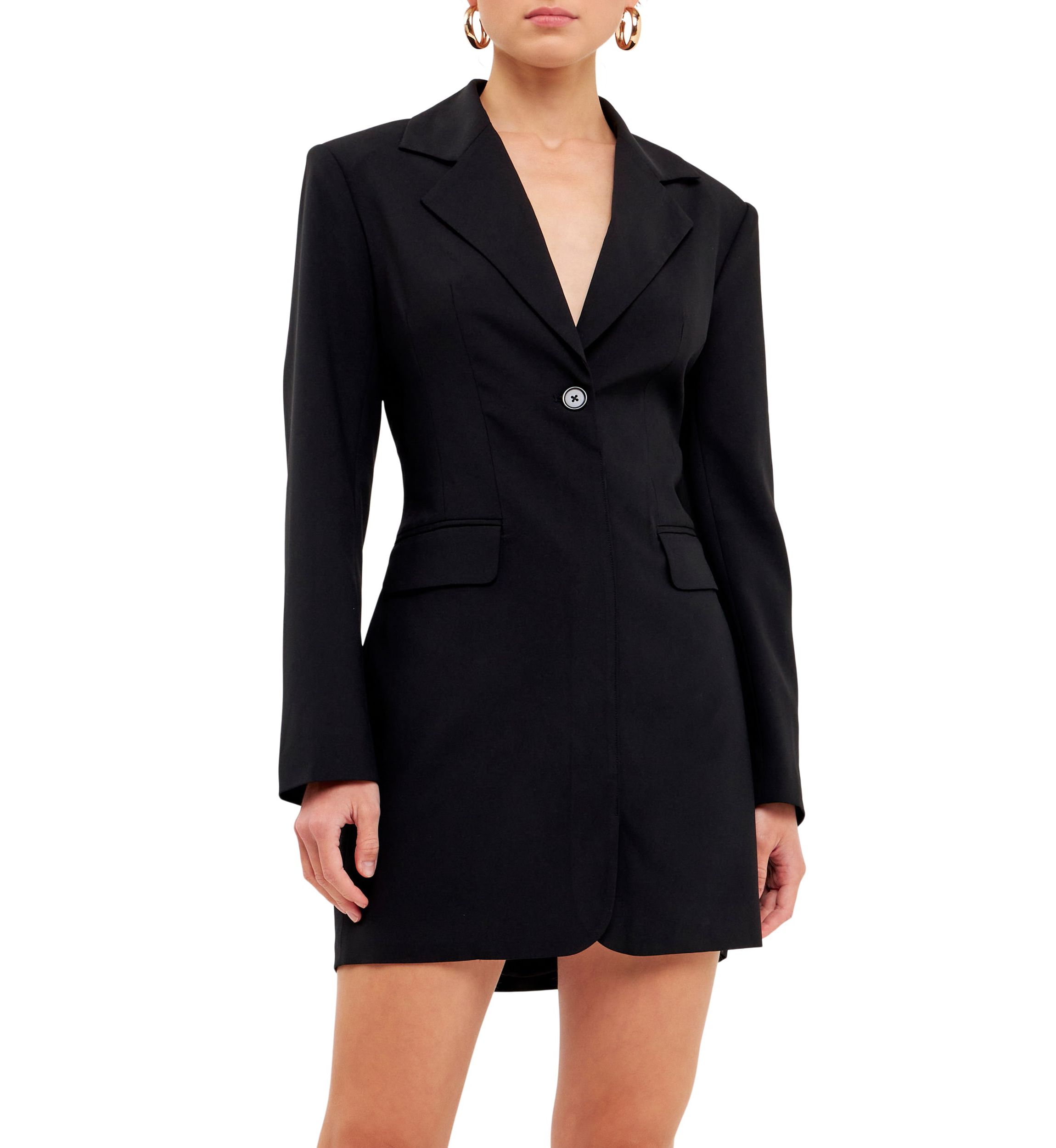 Collared Dress with Open Back Detail