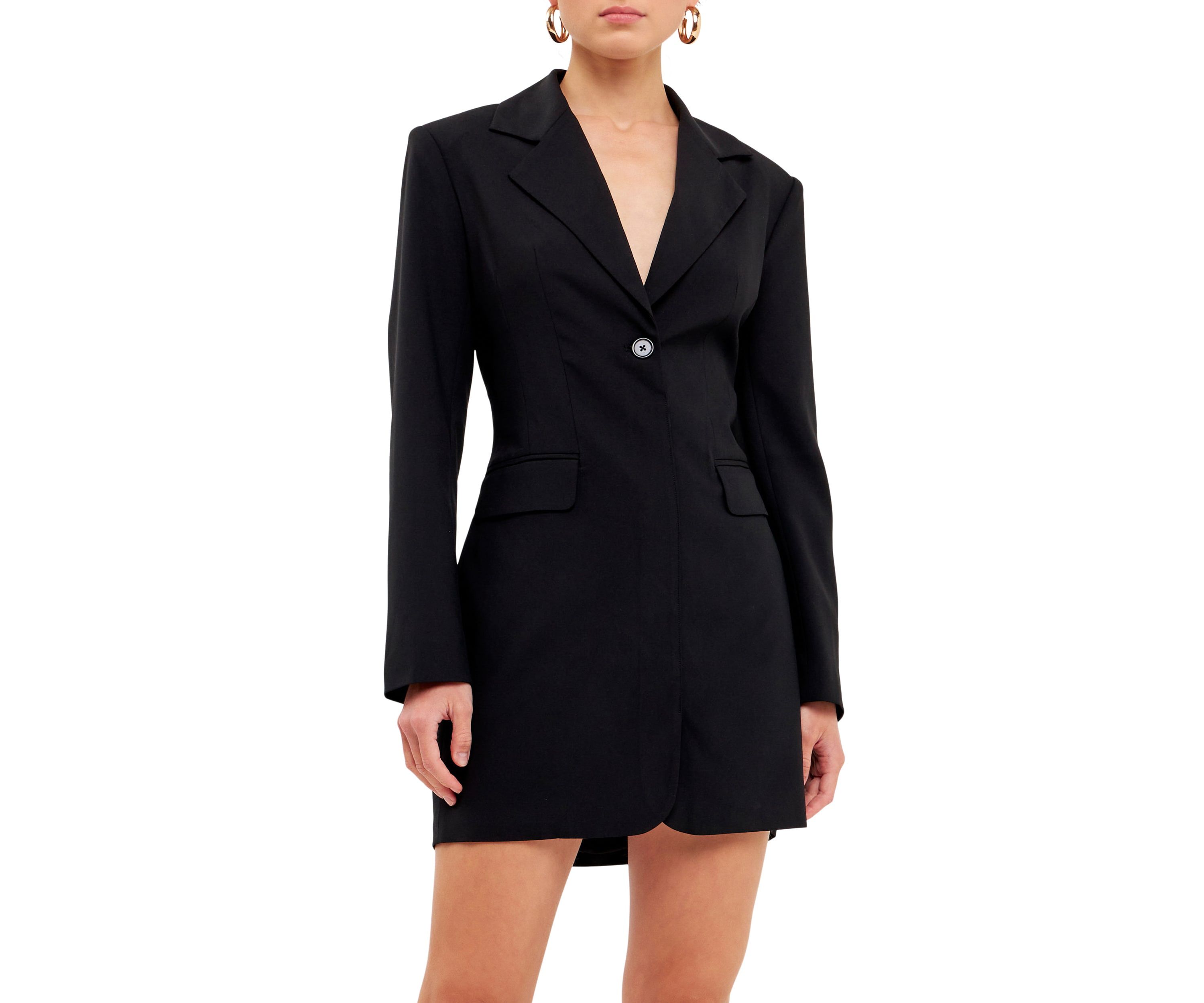 Collared Dress with Open Back Detail