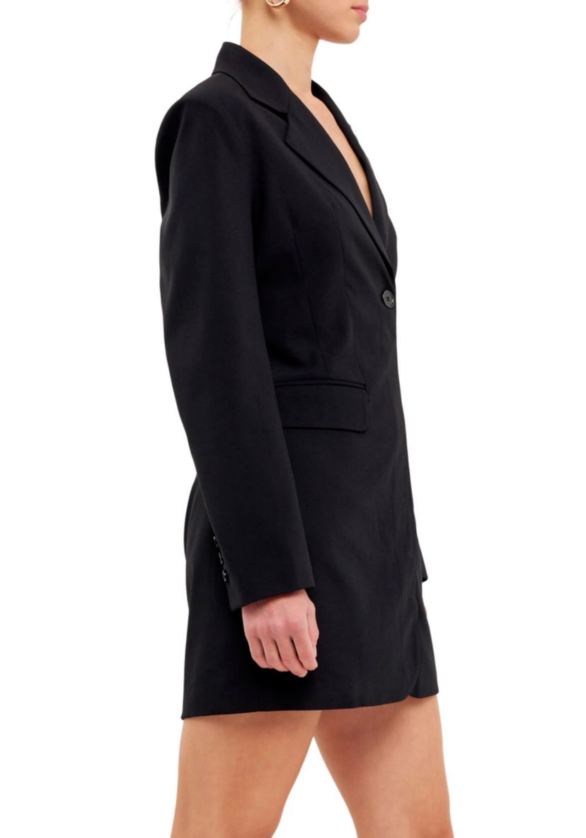 Collared Dress with Open Back Detail