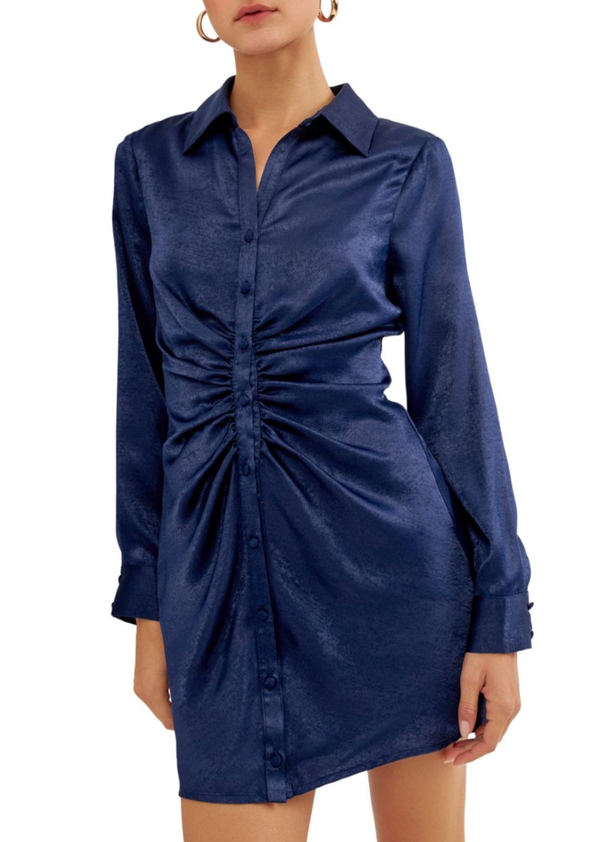 Satin Front Cinched Mini