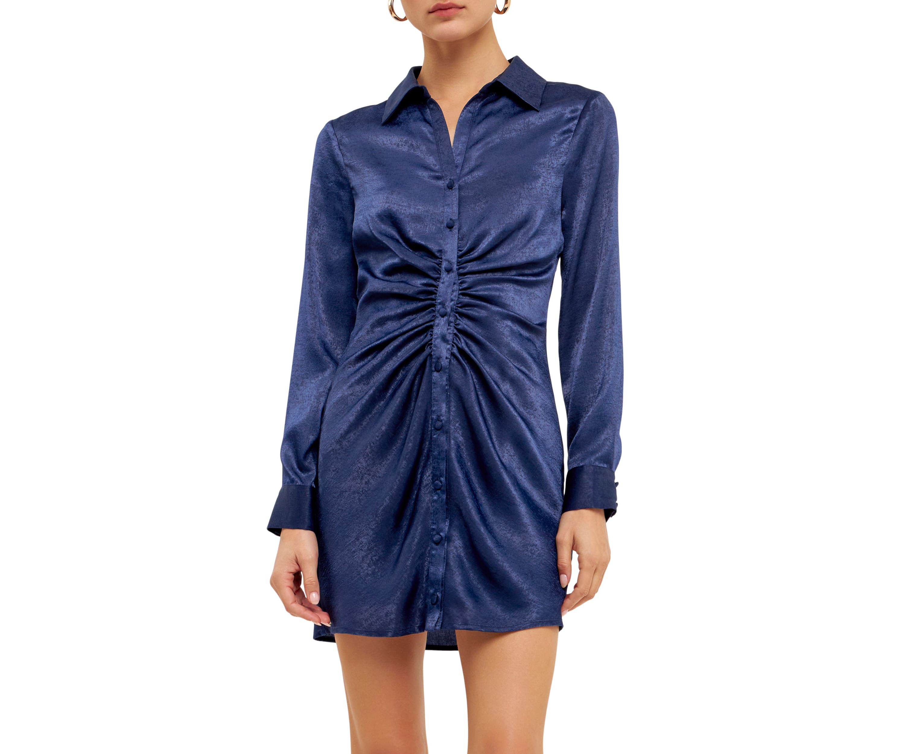 Satin Front Cinched Mini