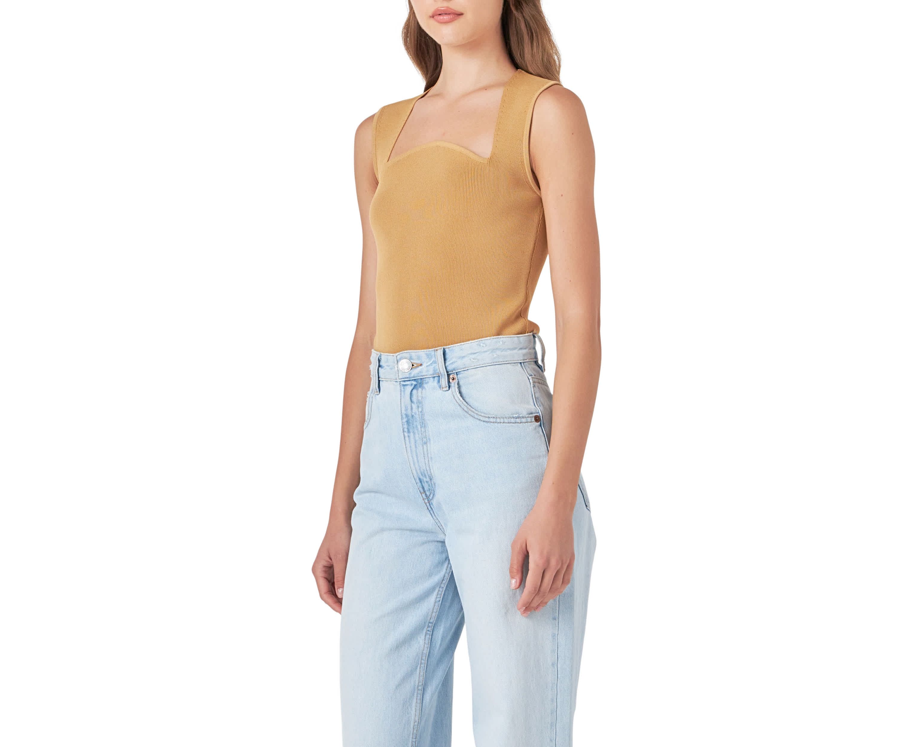 Ribbed Knit Sleeveless Top