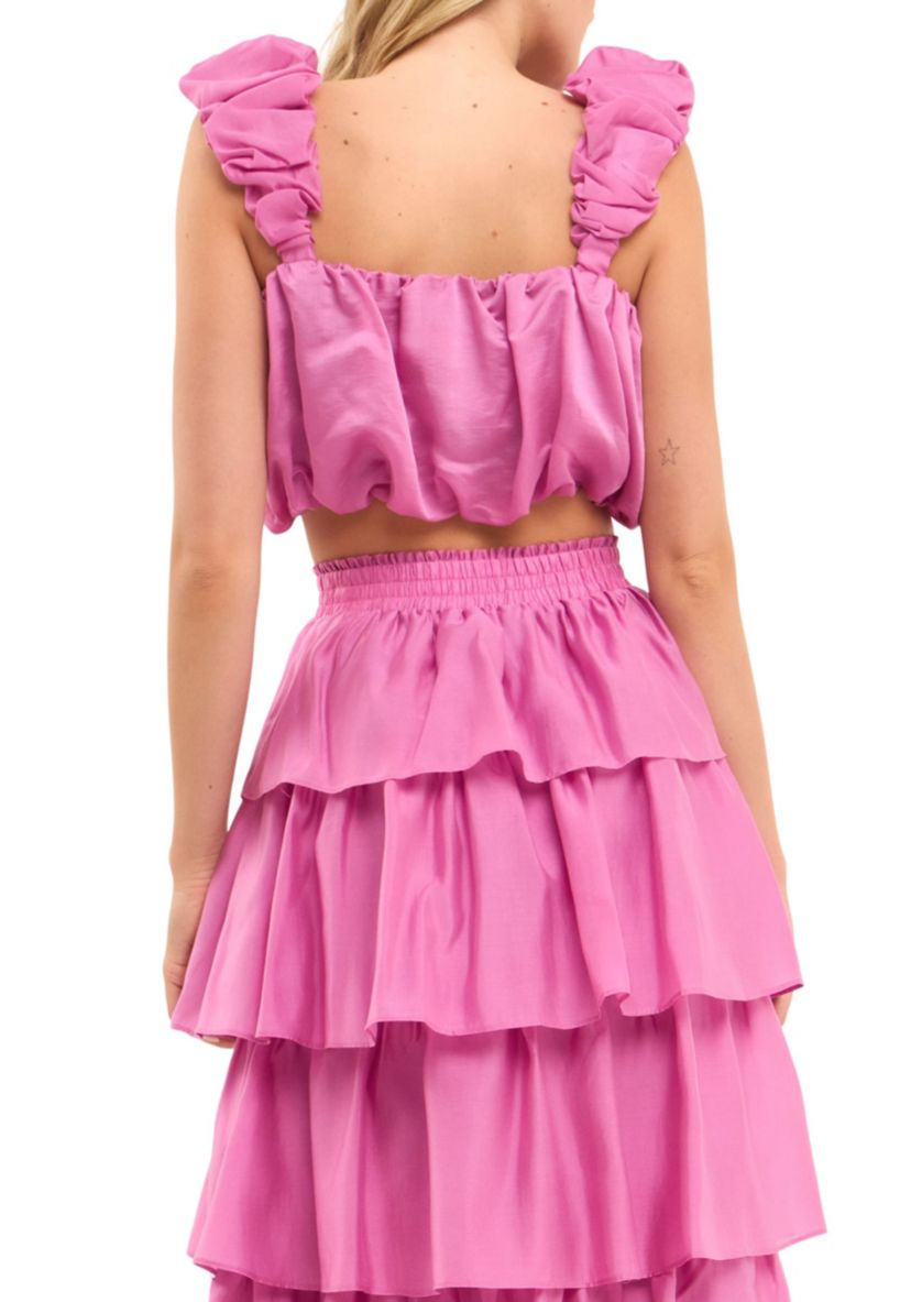 Puff Sleeve Cropped Top