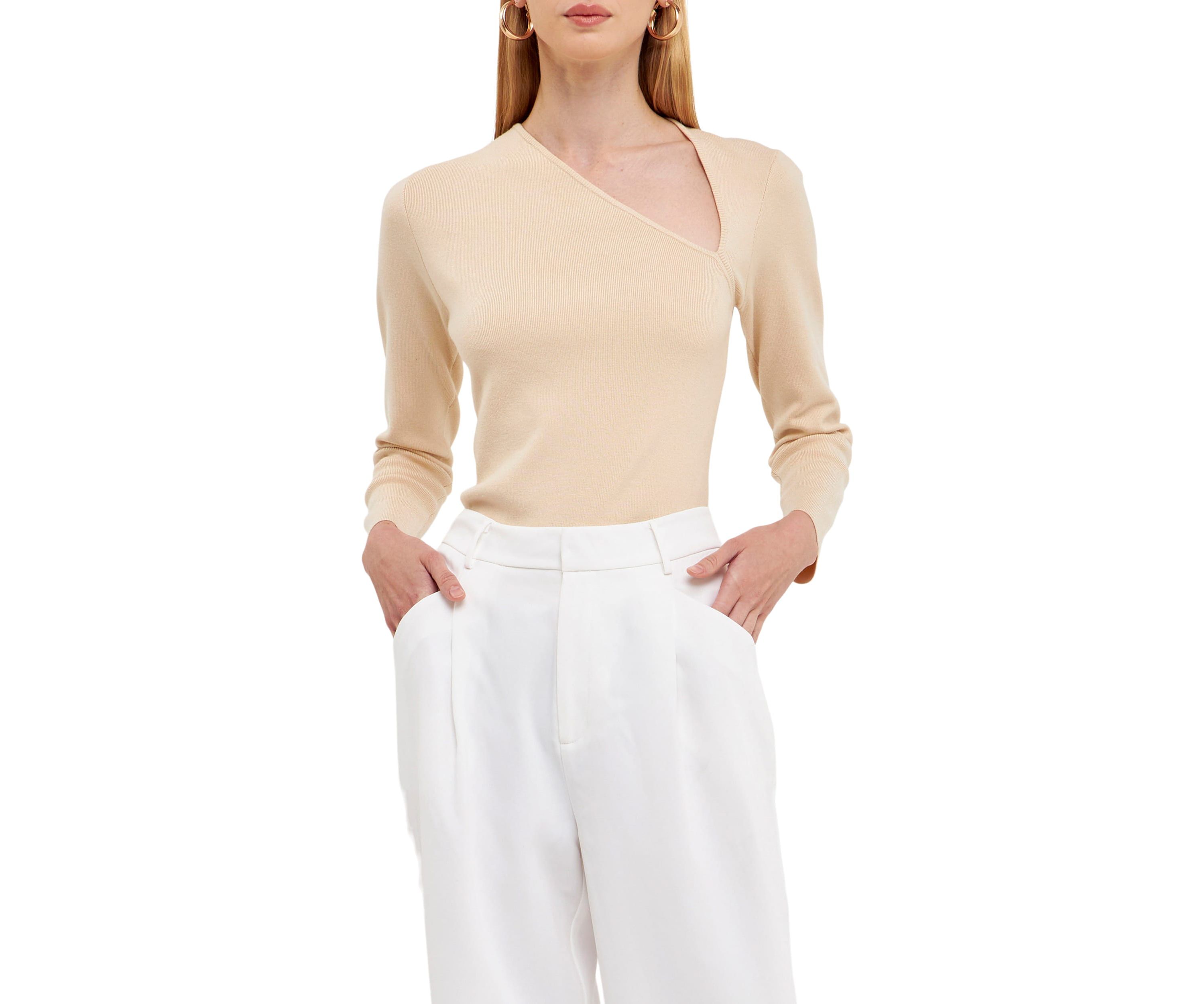 Cut out Long Sleeve Knit Top
