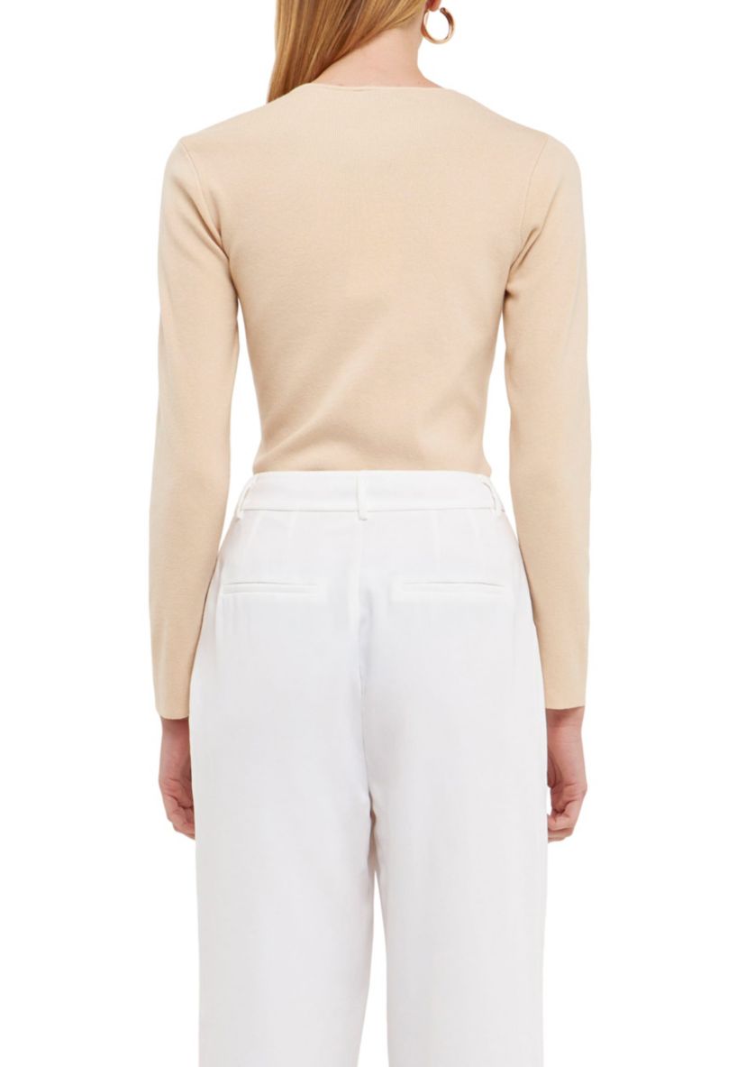Cut out Long Sleeve Knit Top