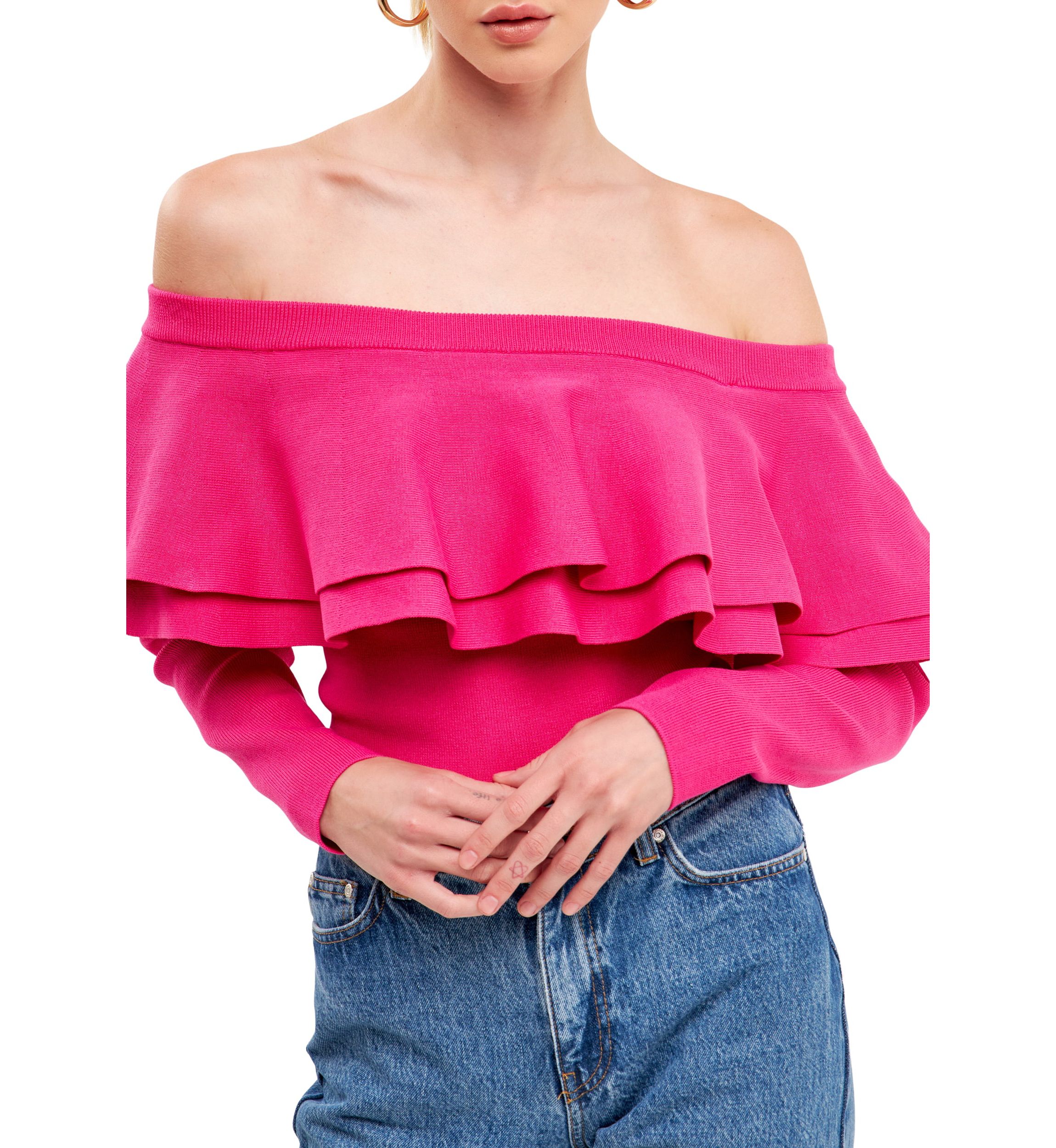 Off-The-Shoulder Knit Top
