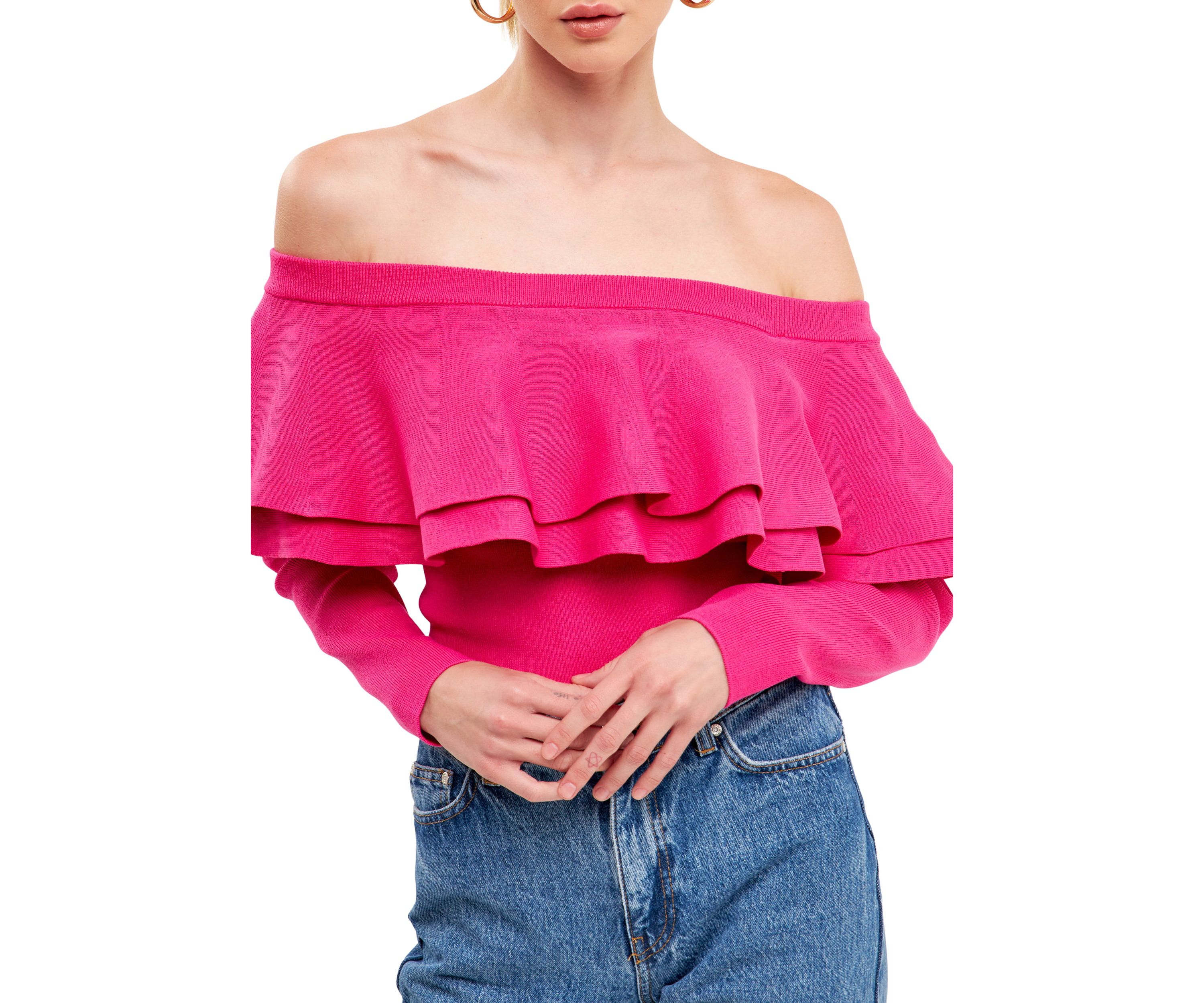 Off-The-Shoulder Knit Top