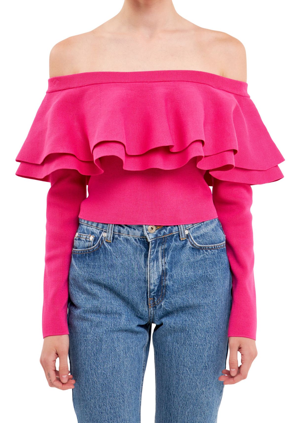 Off-The-Shoulder Knit Top