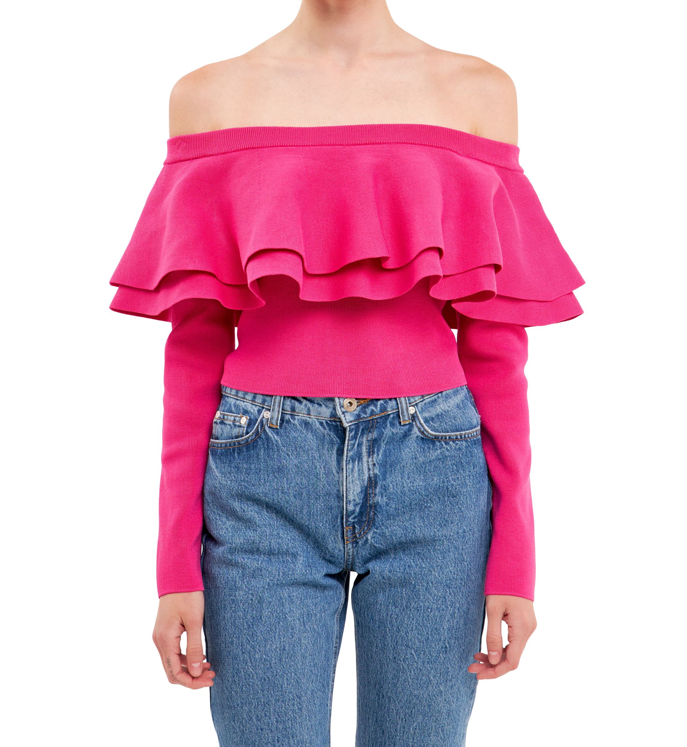 Off-The-Shoulder Knit Top